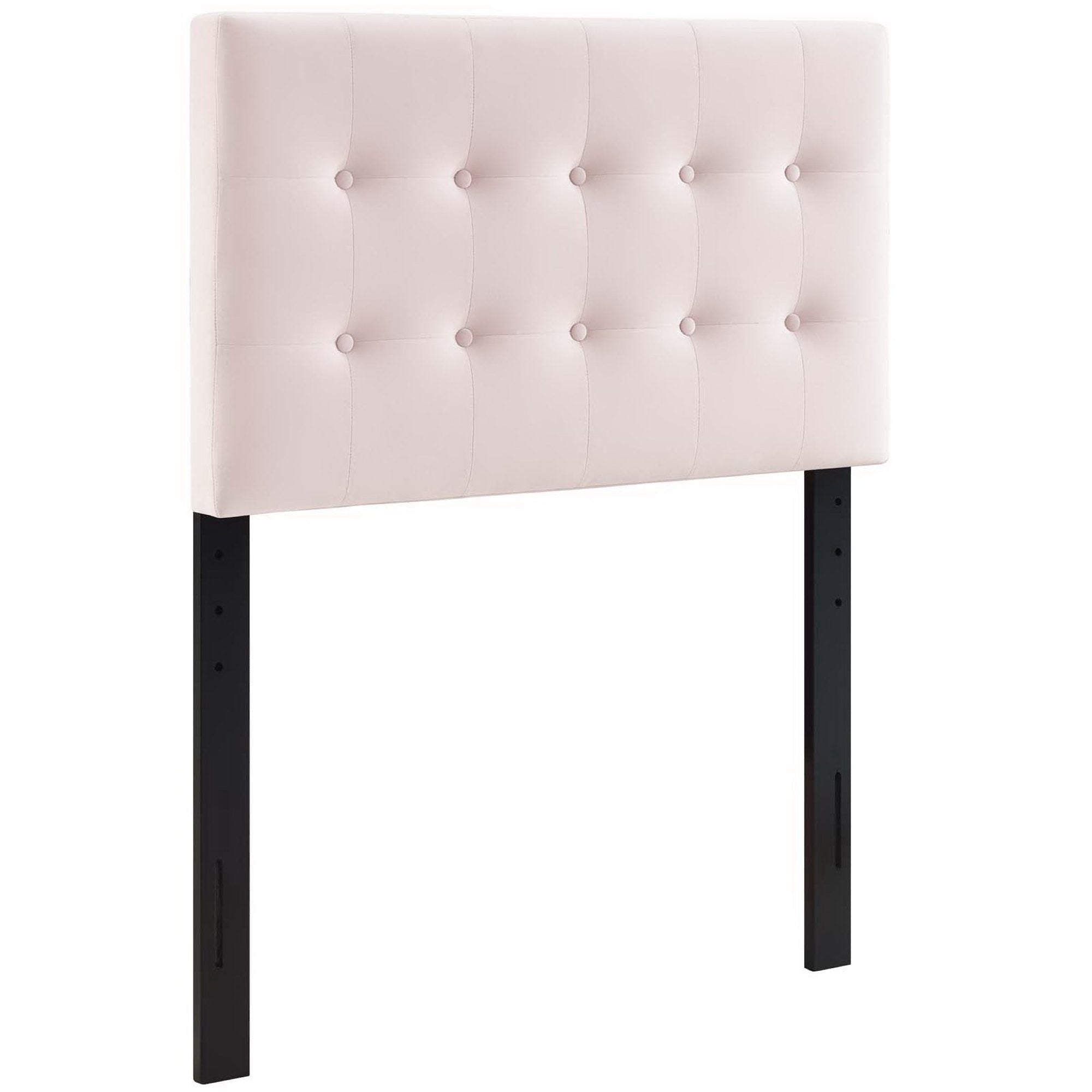 Emily Biscuit Tufted Performance Velvet Twin Headboard, Pink