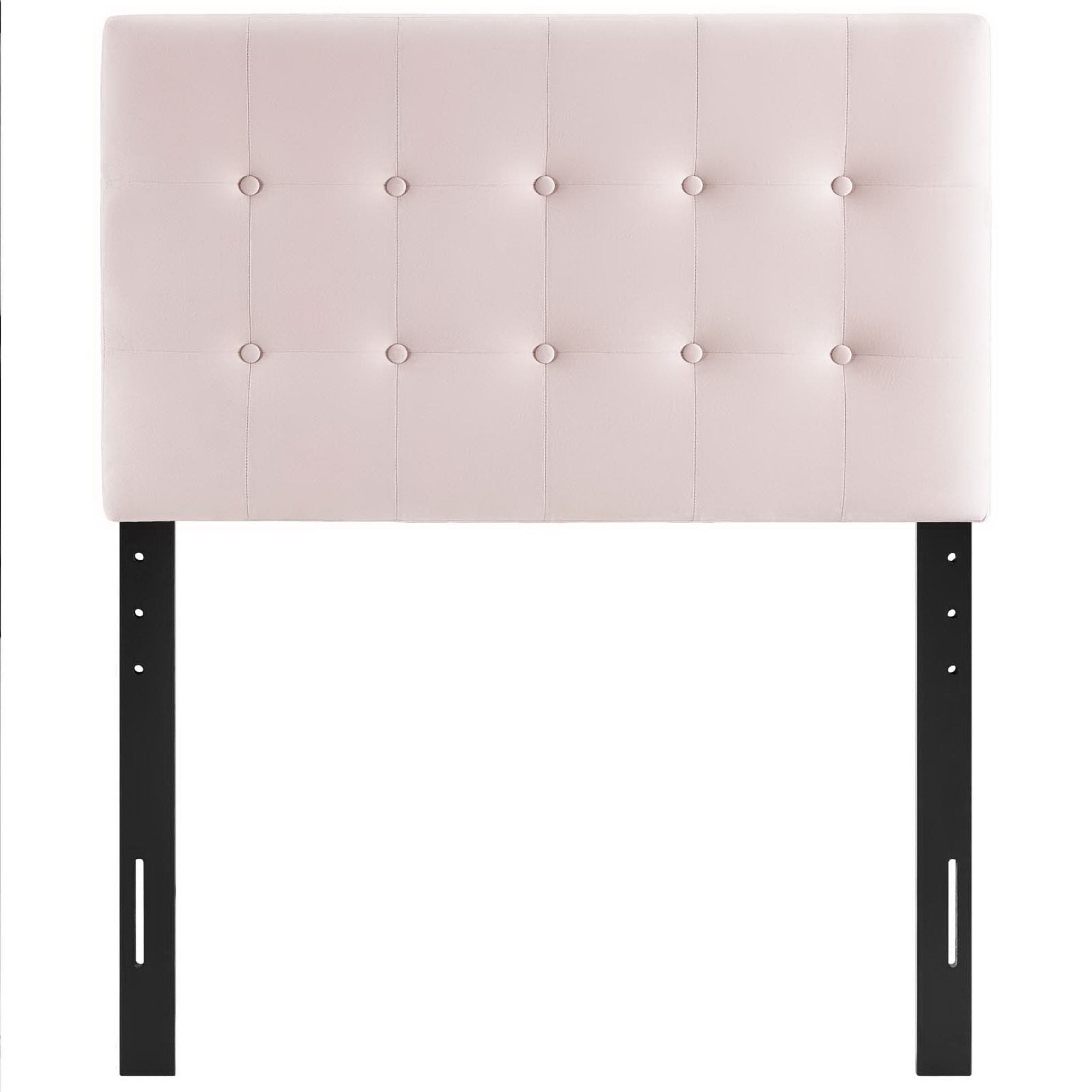 Emily Biscuit Tufted Performance Velvet Twin Headboard, Pink