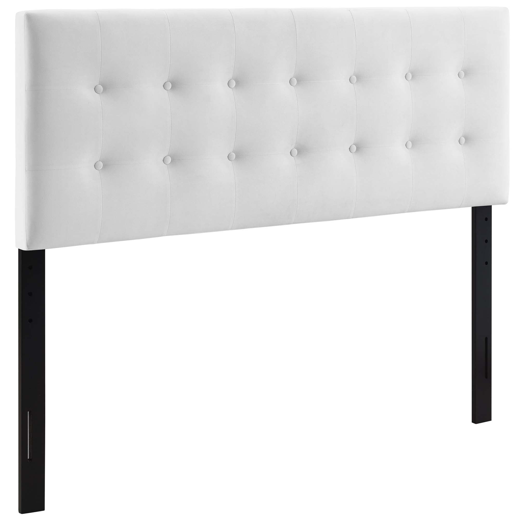 Emily Biscuit Tufted Performance Velvet King Headboard, White