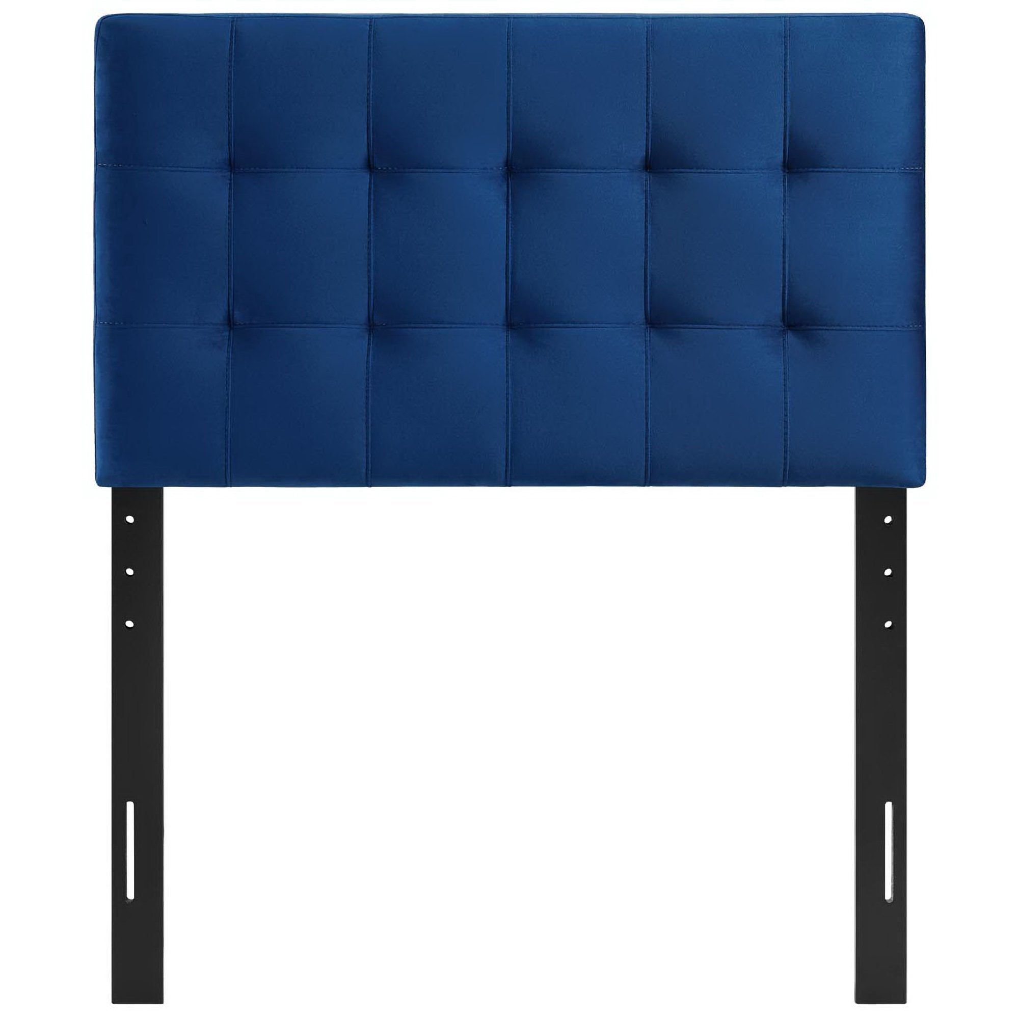 Lily Biscuit Tufted Performance Velvet Twin Headboard, Navy