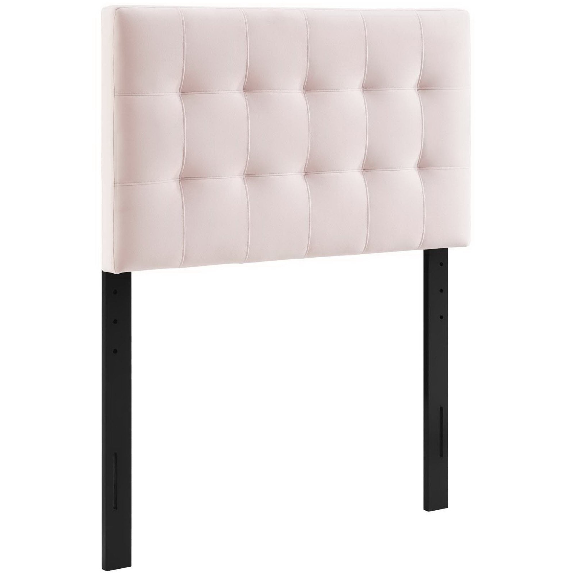 Lily Biscuit Tufted Performance Velvet Twin Headboard, Pink