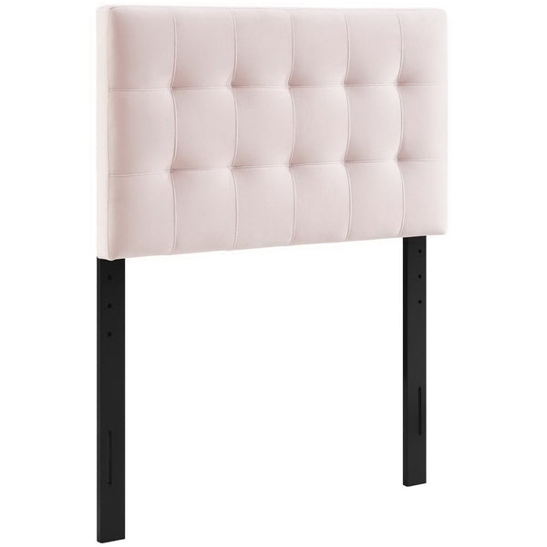 Lily Biscuit Tufted Performance Velvet Twin Headboard, Pink