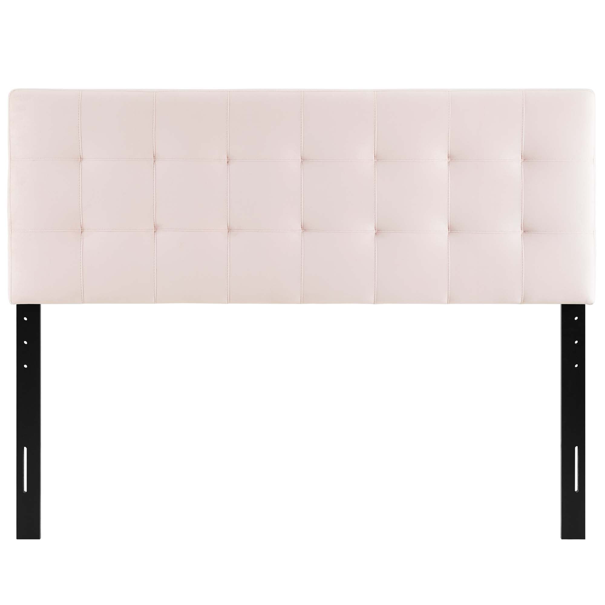 Lily Biscuit Tufted Performance Velvet Full Headboard, Pink