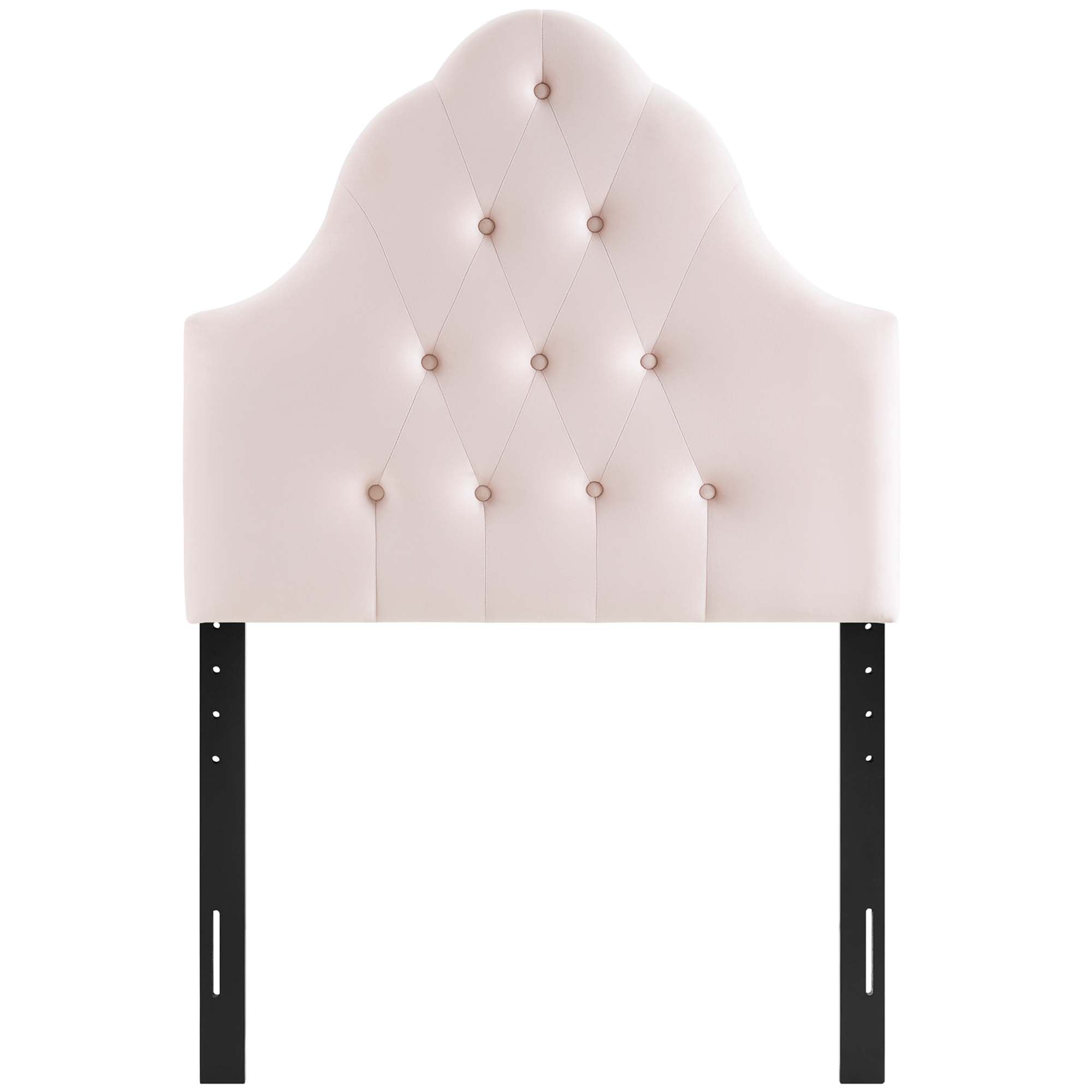 Sovereign Diamond Tufted Performance Velvet Twin Headboard, Pink