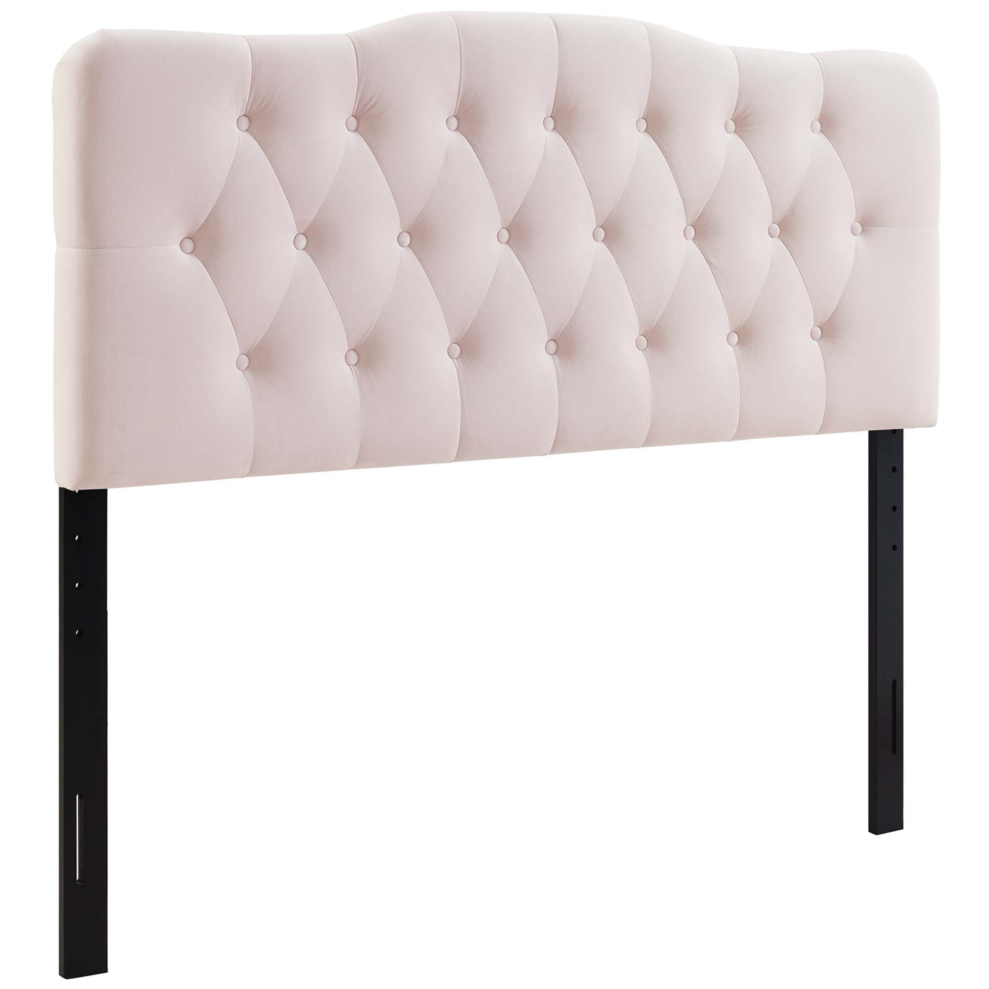 Annabel Diamond Tufted Performance Velvet Queen Headboard, Pink
