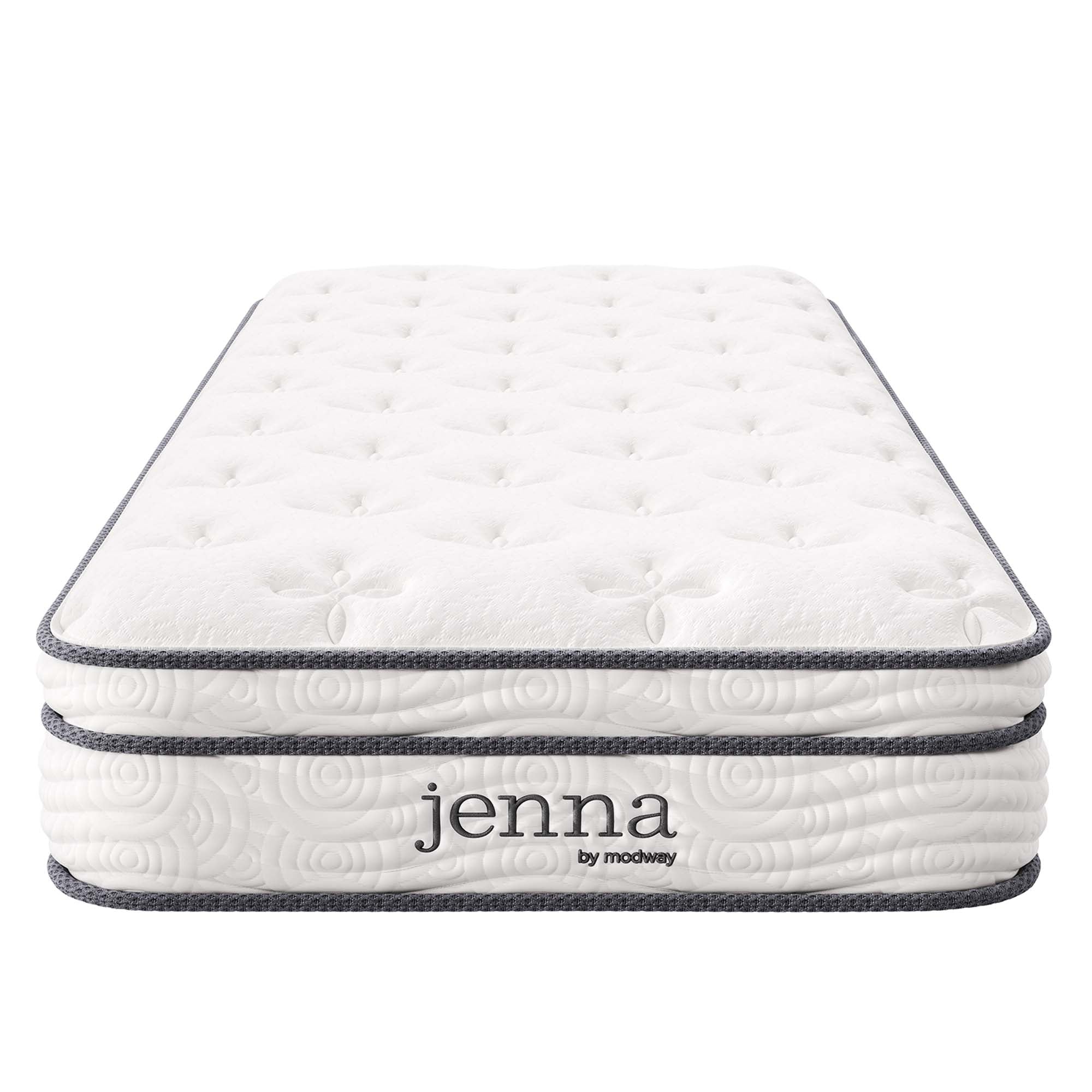 Jenna 8" Innerspring and Foam Narrow Twin Mattress, White