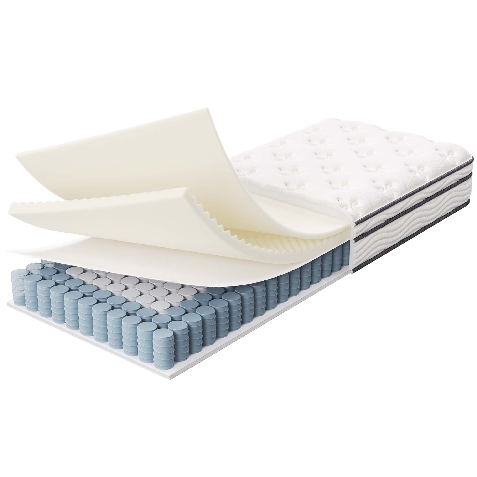 Jenna 8" Innerspring and Foam Narrow Twin Mattress, White