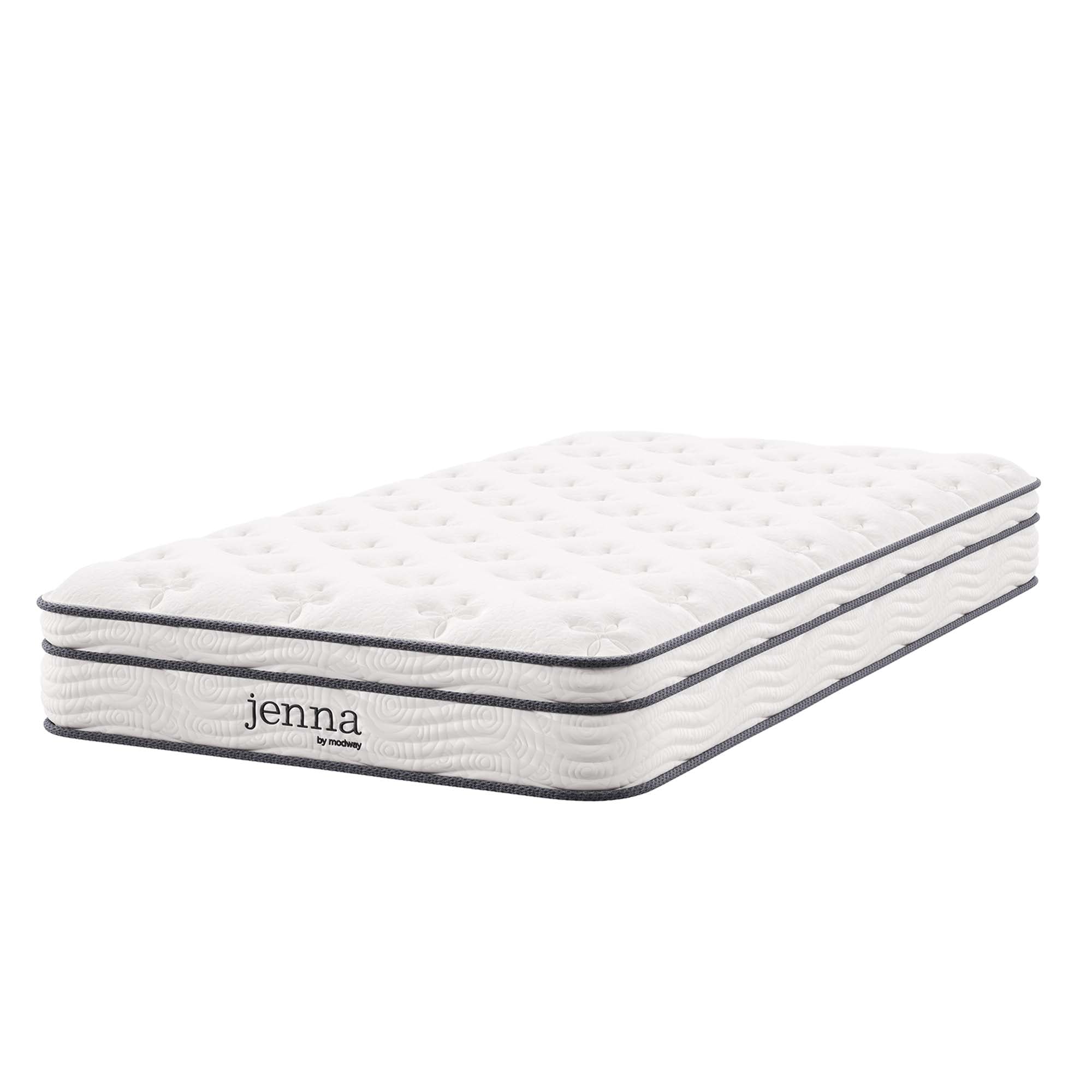 Jenna 8" Innerspring and Foam Twin Mattress, White