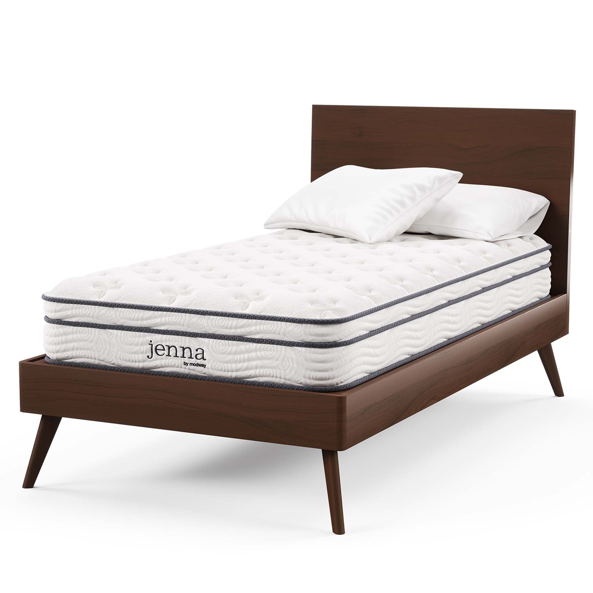 Jenna 8" Innerspring and Foam Twin Mattress, White