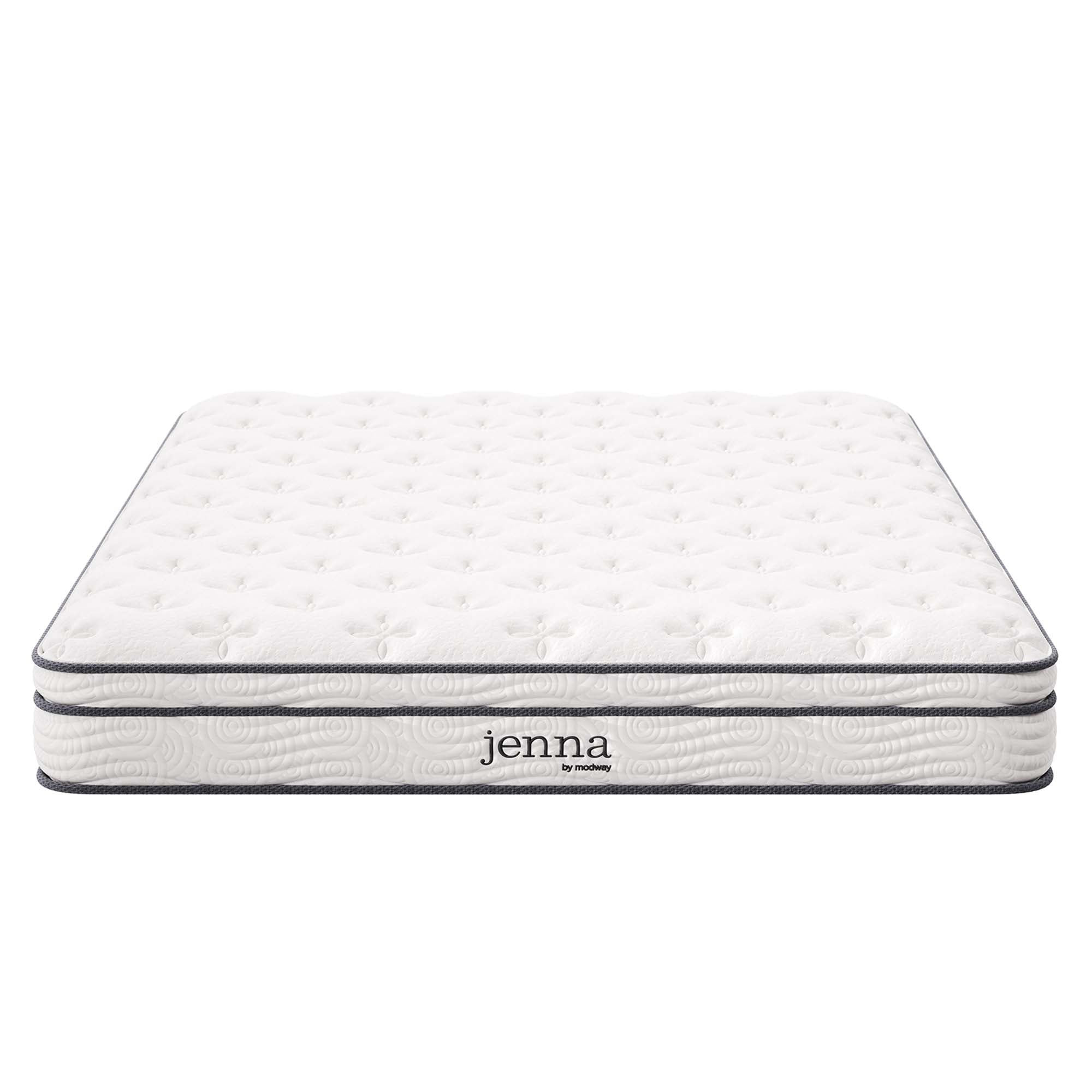 Jenna 8" Innerspring and Foam Queen Mattress, White