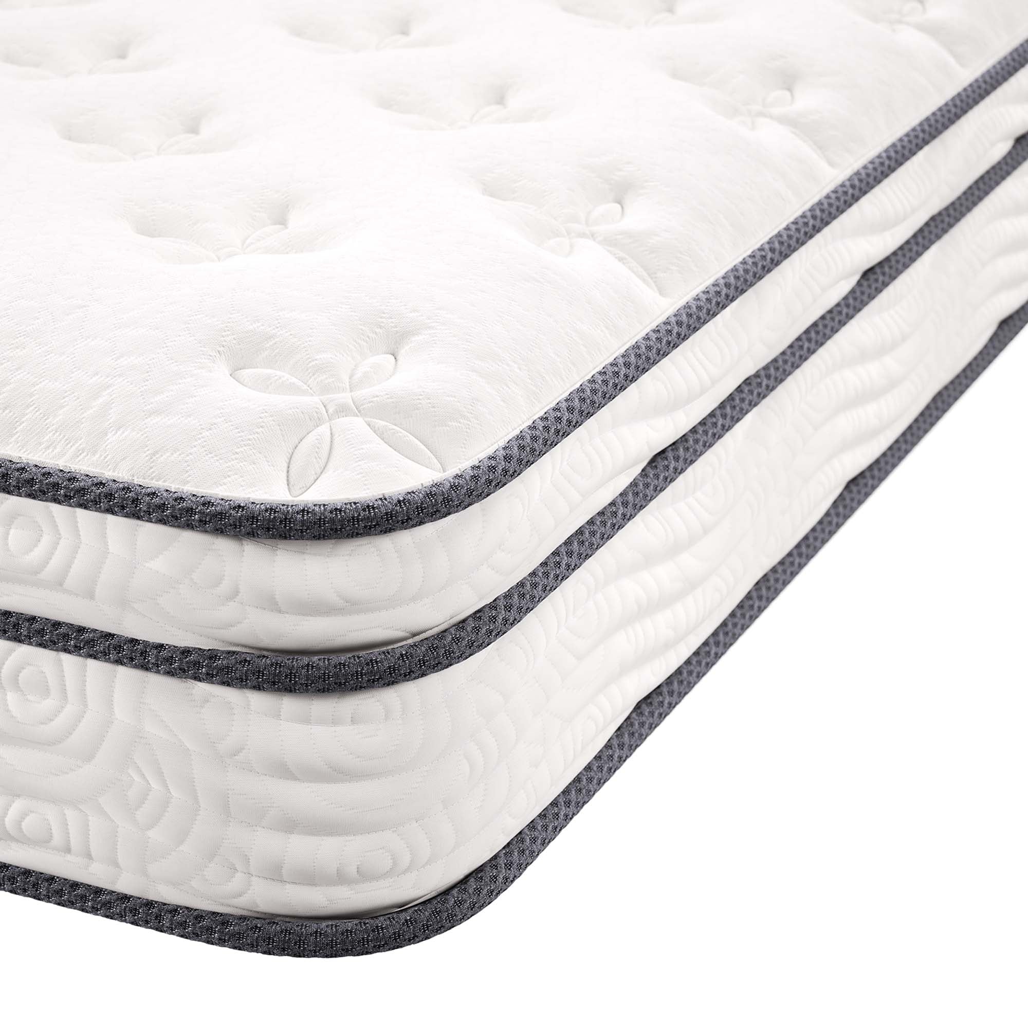 Jenna 8" Innerspring and Foam Queen Mattress, White