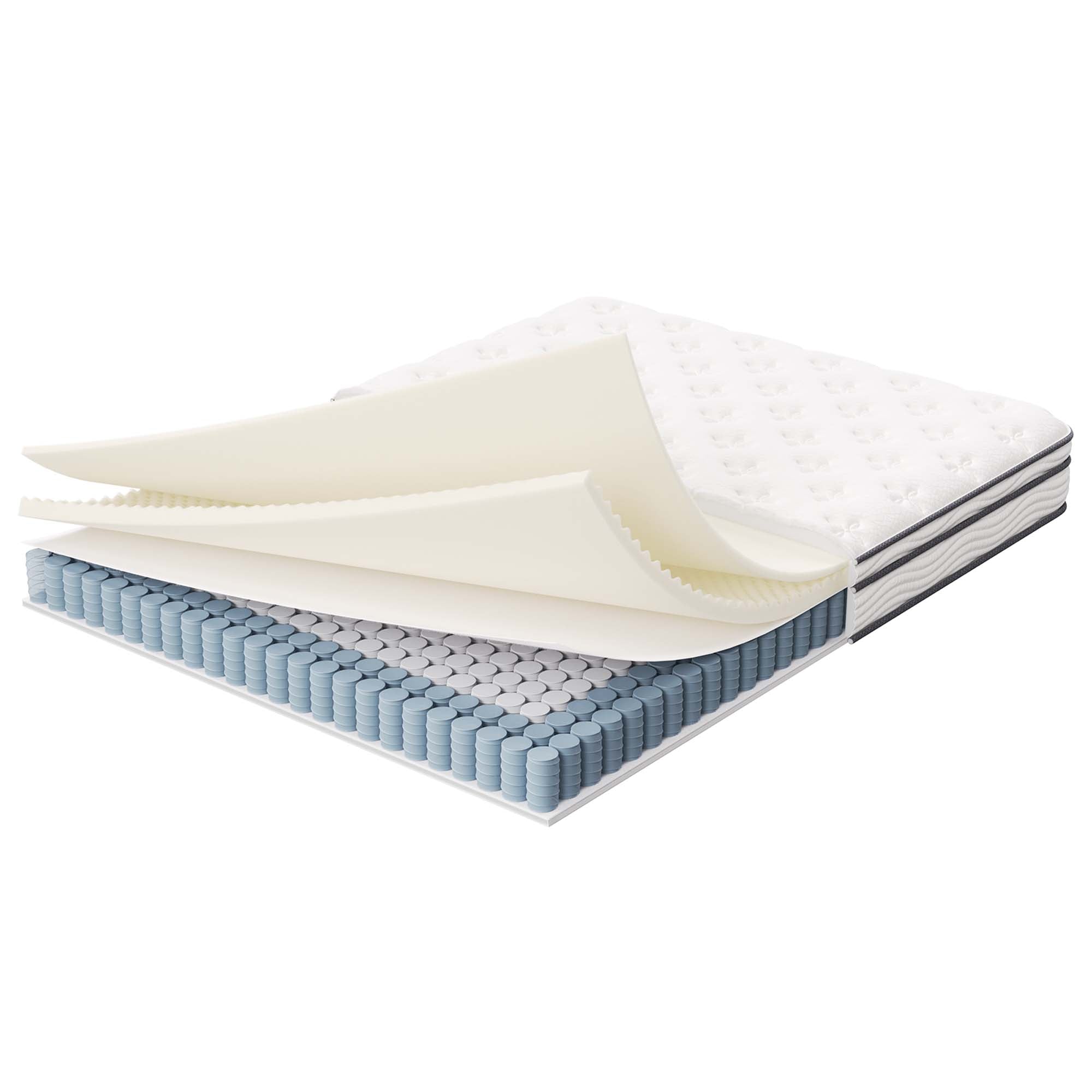 Jenna 8" Innerspring and Foam Queen Mattress, White