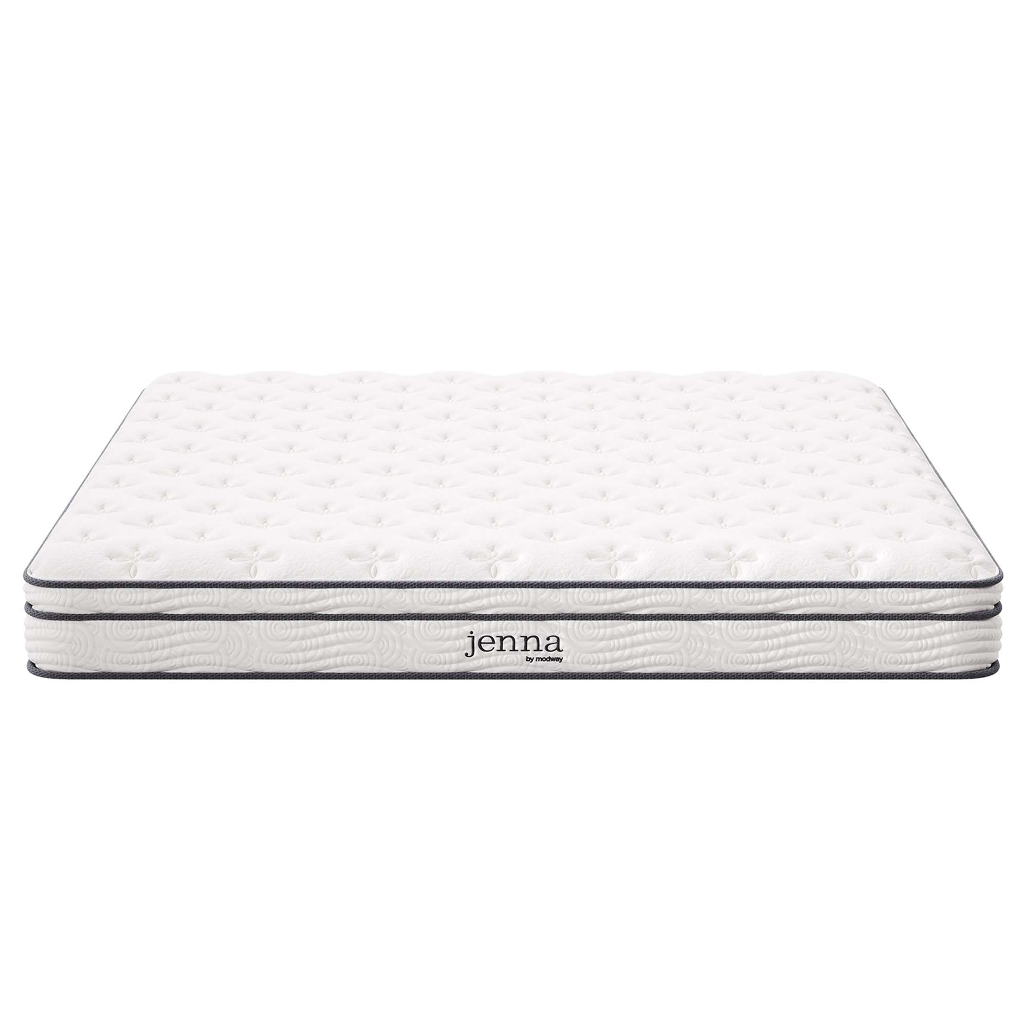 Jenna 8" Innerspring and Foam King Mattress, White