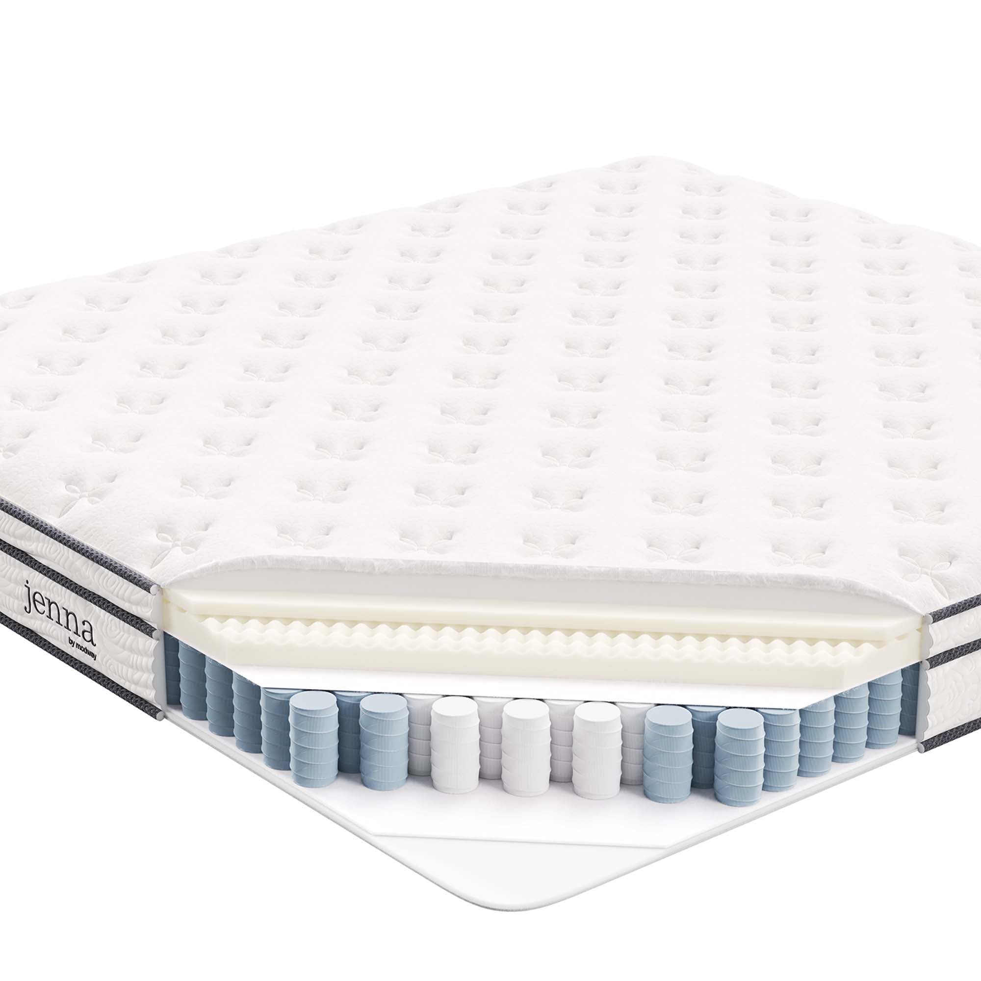 Jenna 8" Innerspring and Foam King Mattress, White