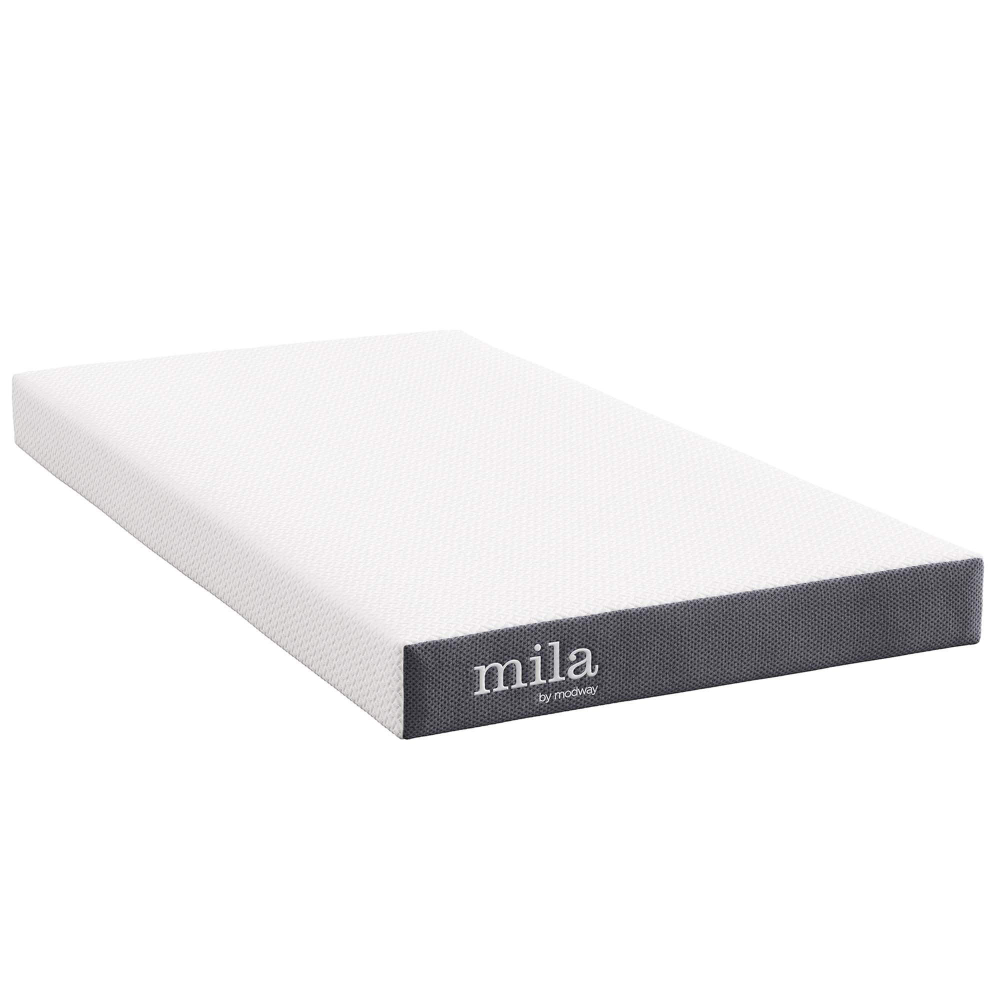 Mila 6" Narrow Twin Mattress, White