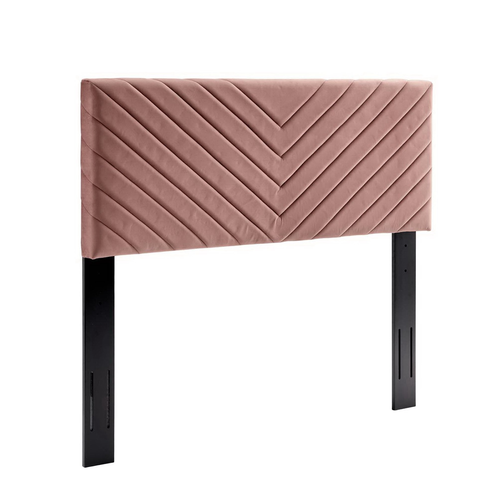 Roxanne Dusty Rose Performance Velvet Queen Platform Bed