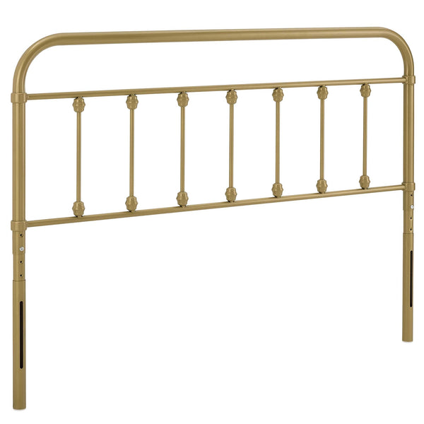 Sage Metal Queen Headboard, Gold