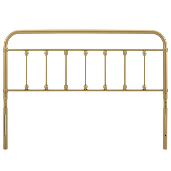 Sage Metal King Headboard, Gold