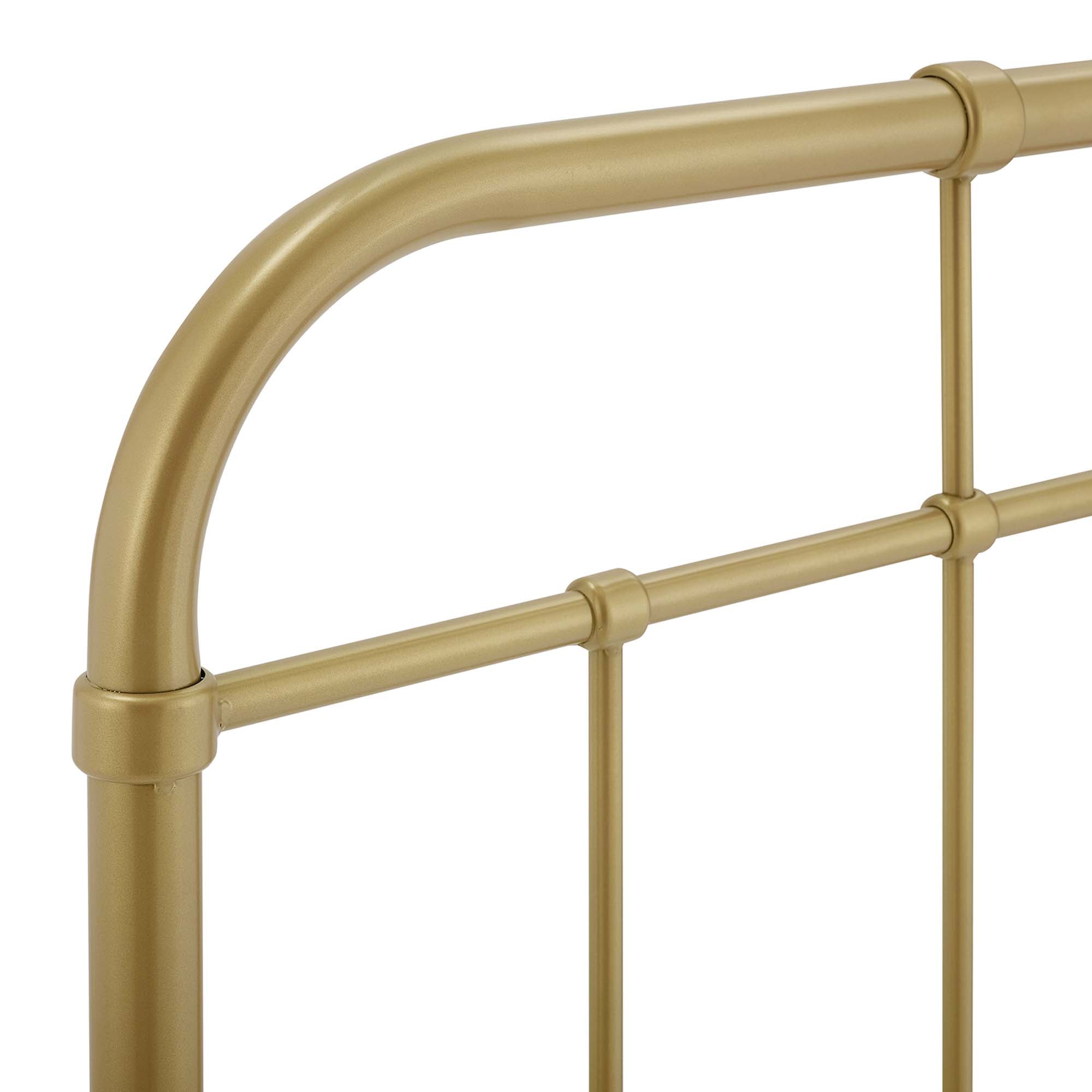 Alessia Metal Queen Headboard, Gold