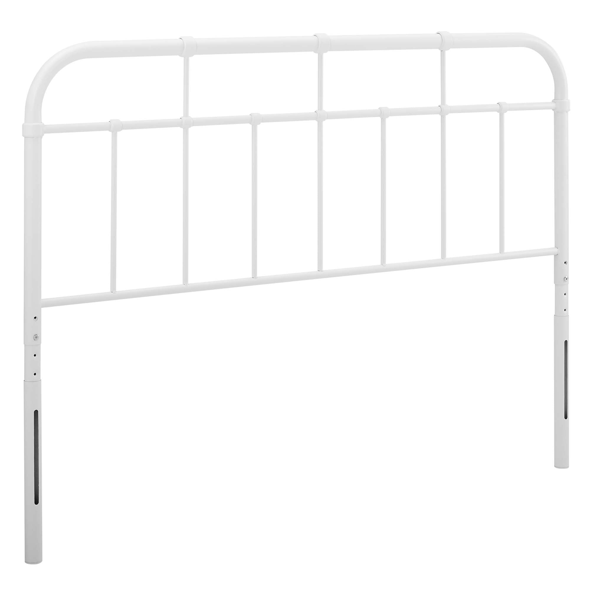 Alessia Metal Queen Headboard, White