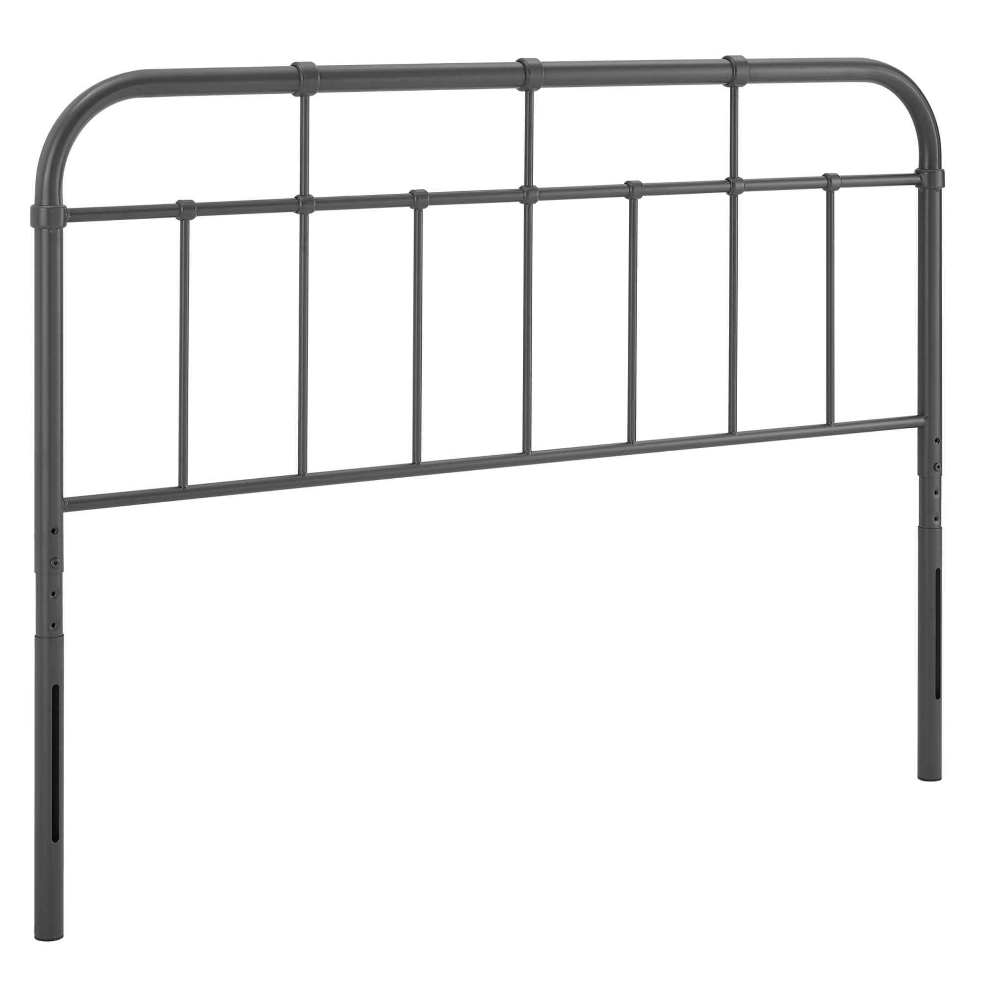 Alessia Metal King Headboard, Gray
