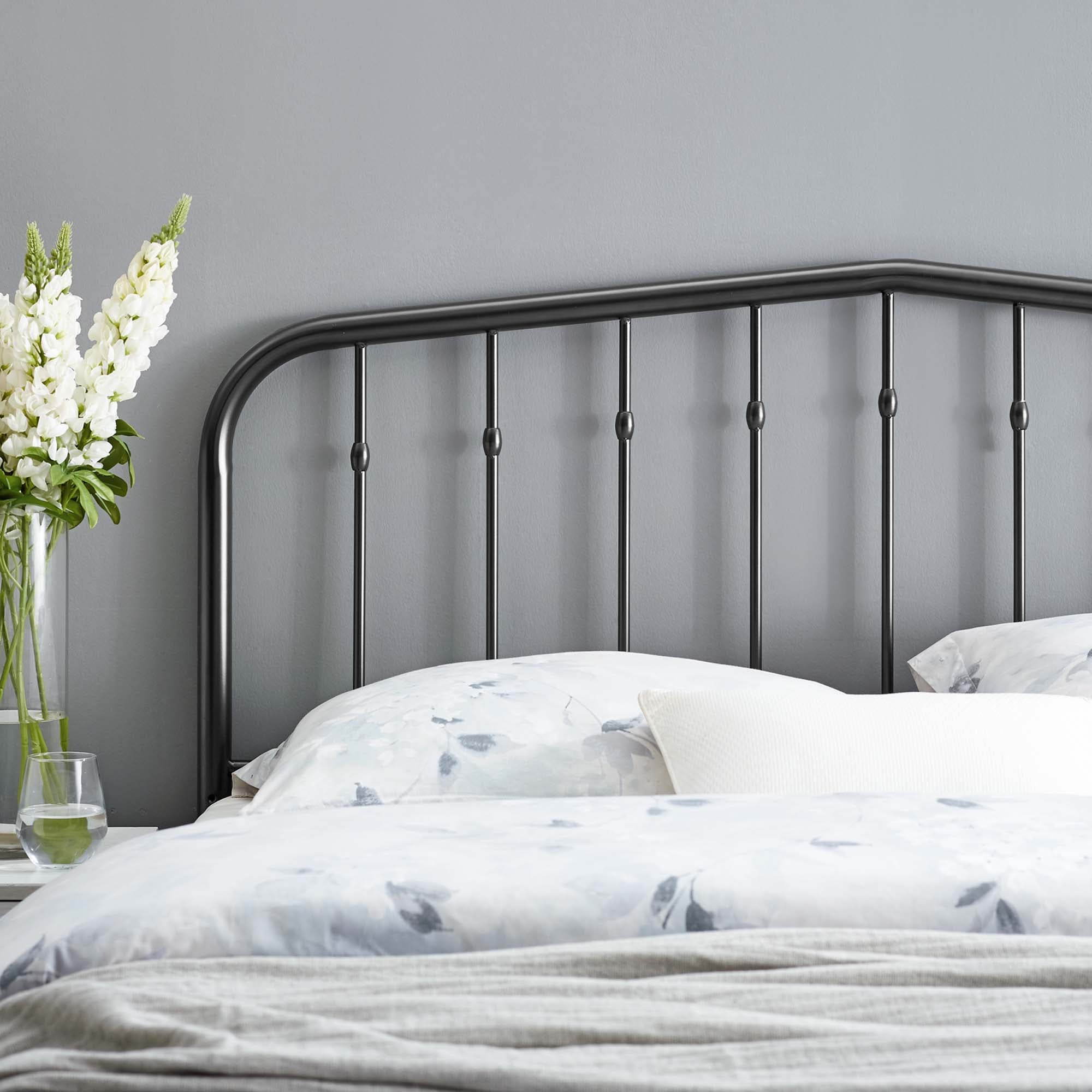 Lennon Metal Twin Headboard, Black