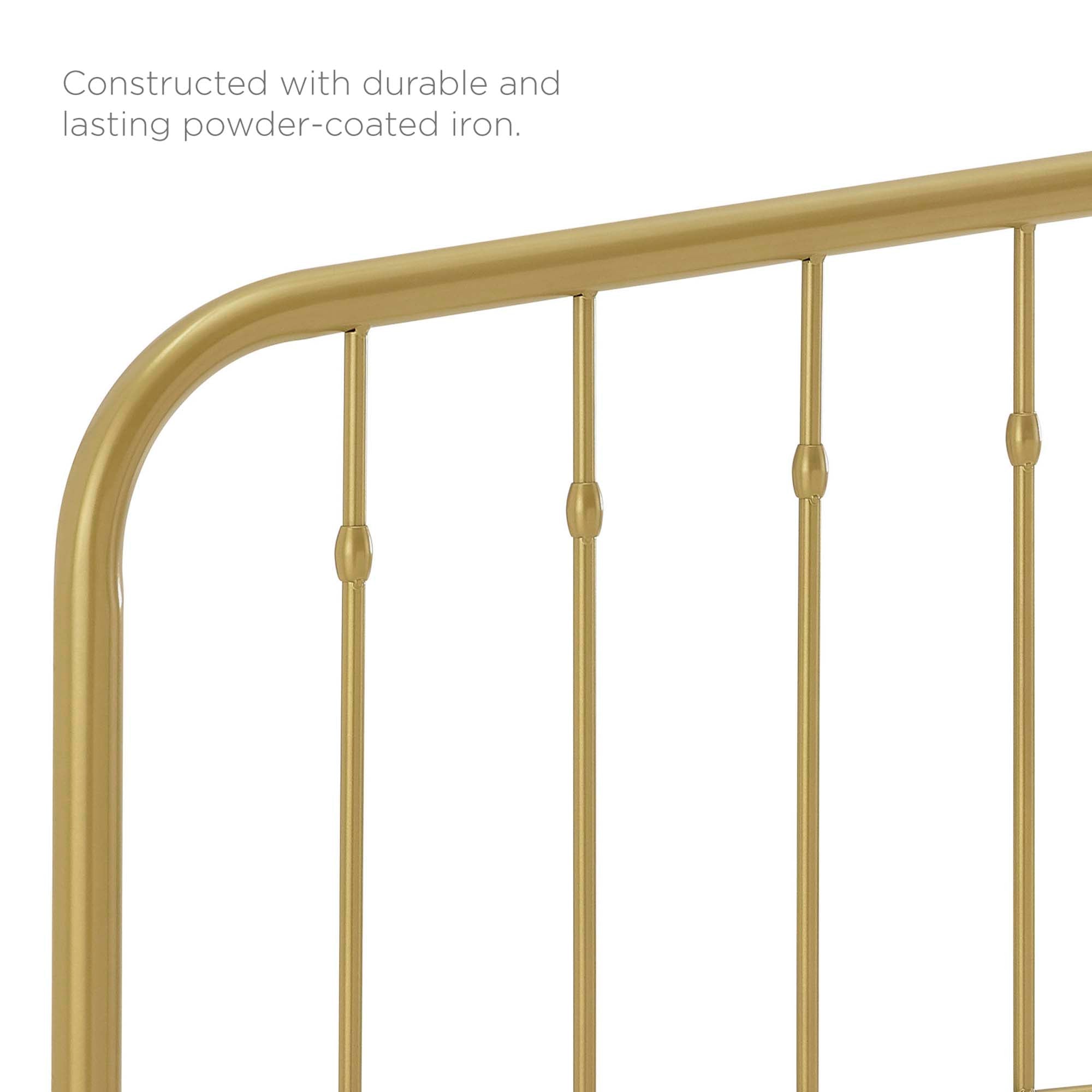 Lennon Metal Full Headboard, Gold