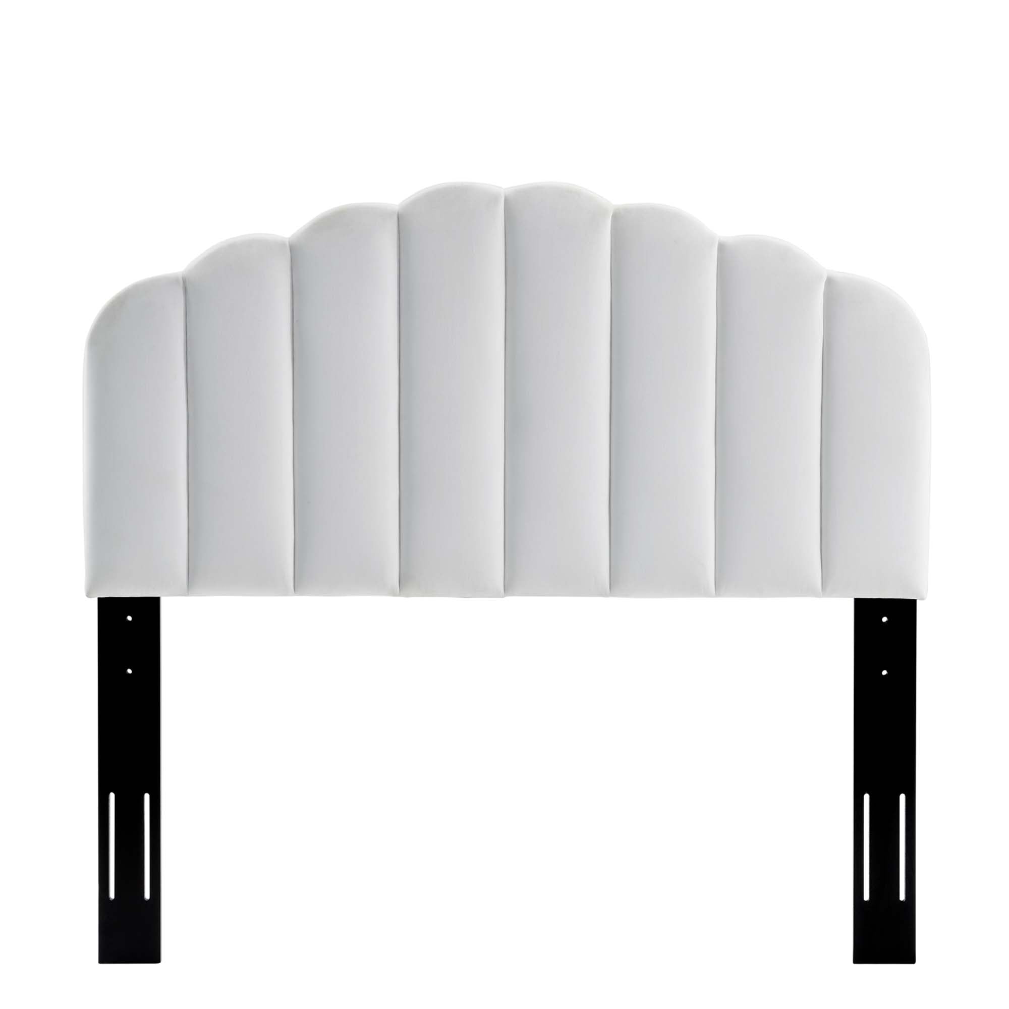 Veronique Performance Velvet Full/Queen Headboard, White