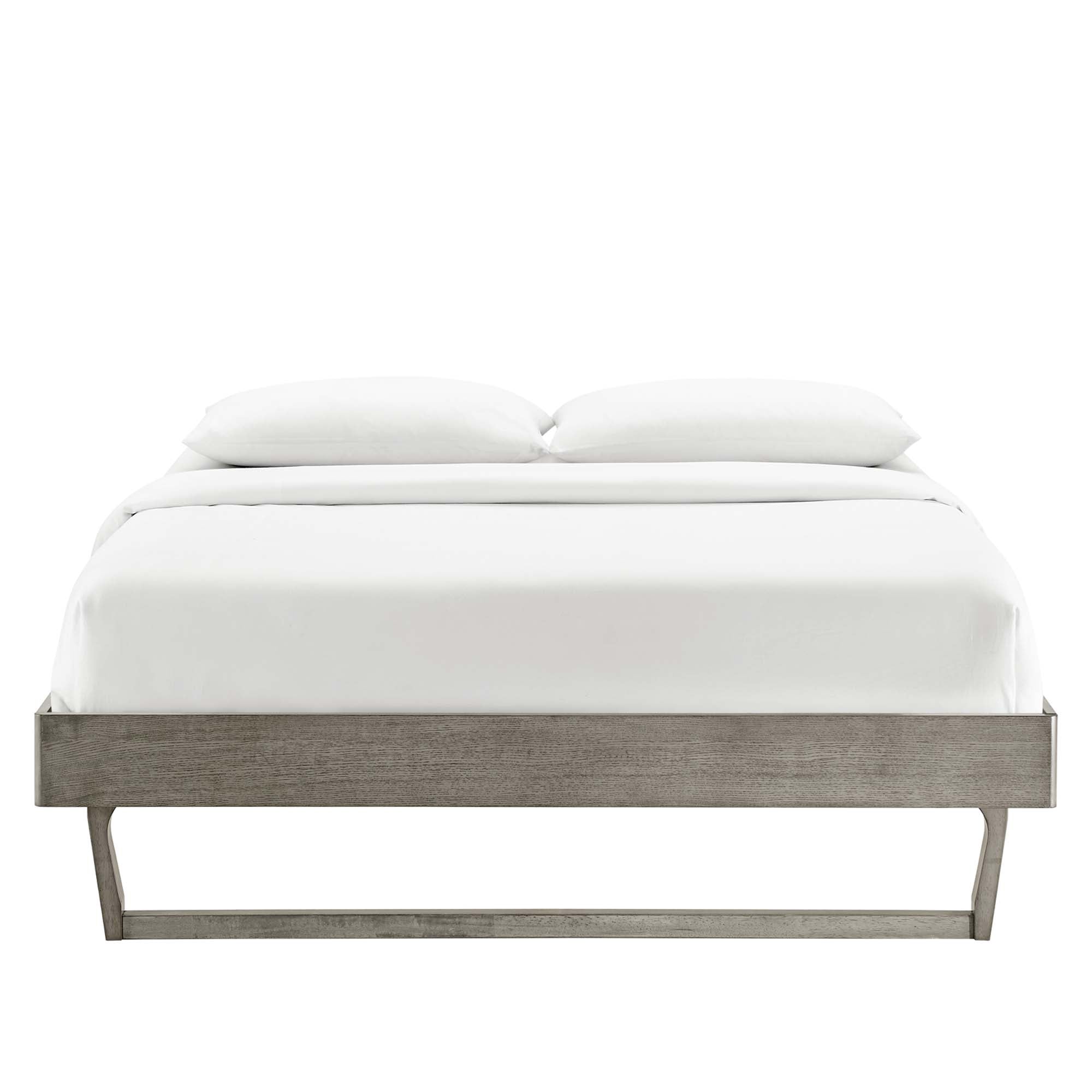 Billie Grey Full Wood Platform Bed Frame