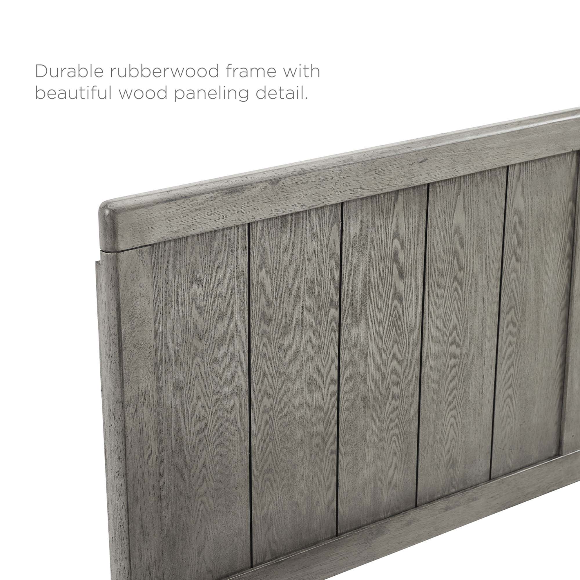 Robbie Wood Twin Headboard, Gray