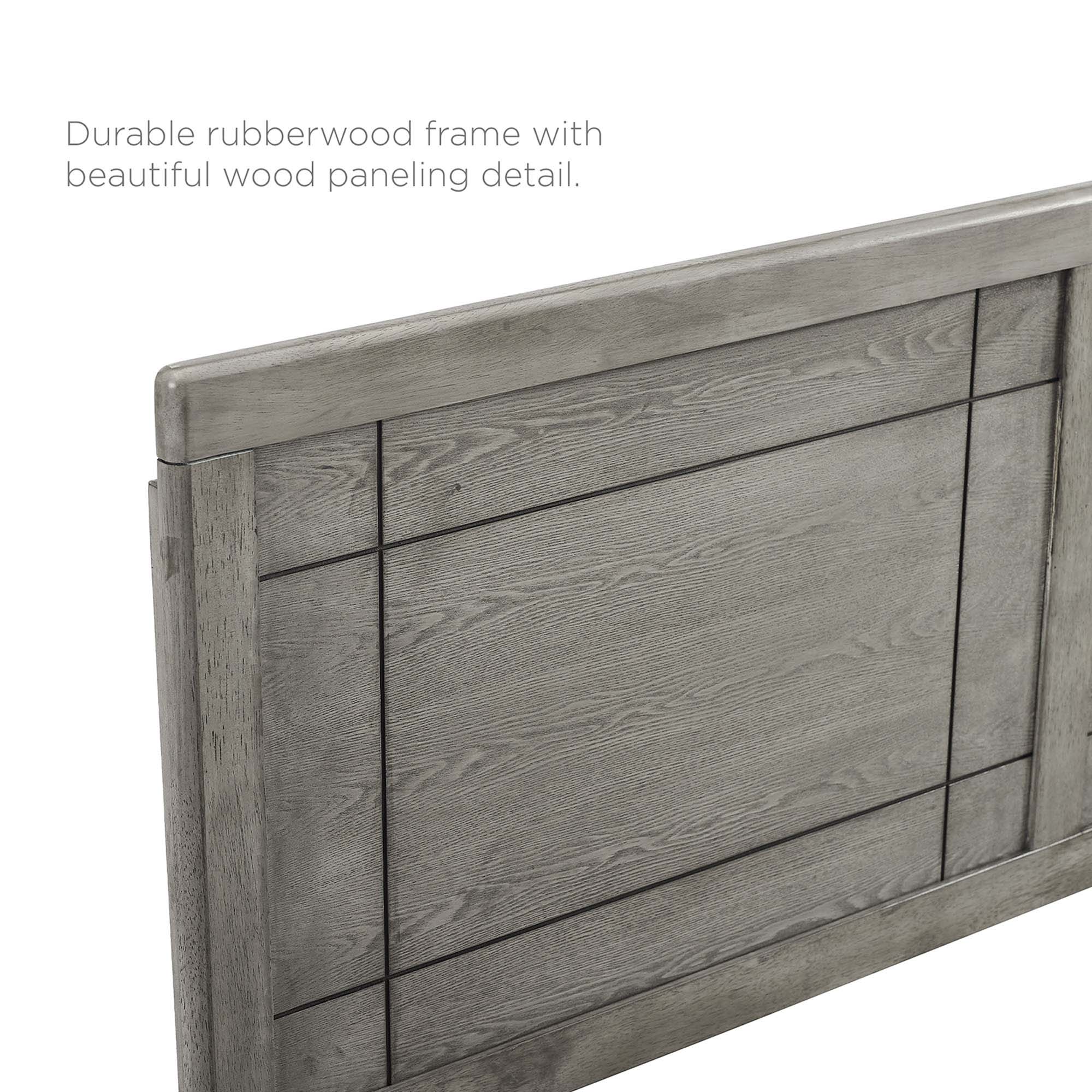 Archie Wood Twin Headboard, Gray