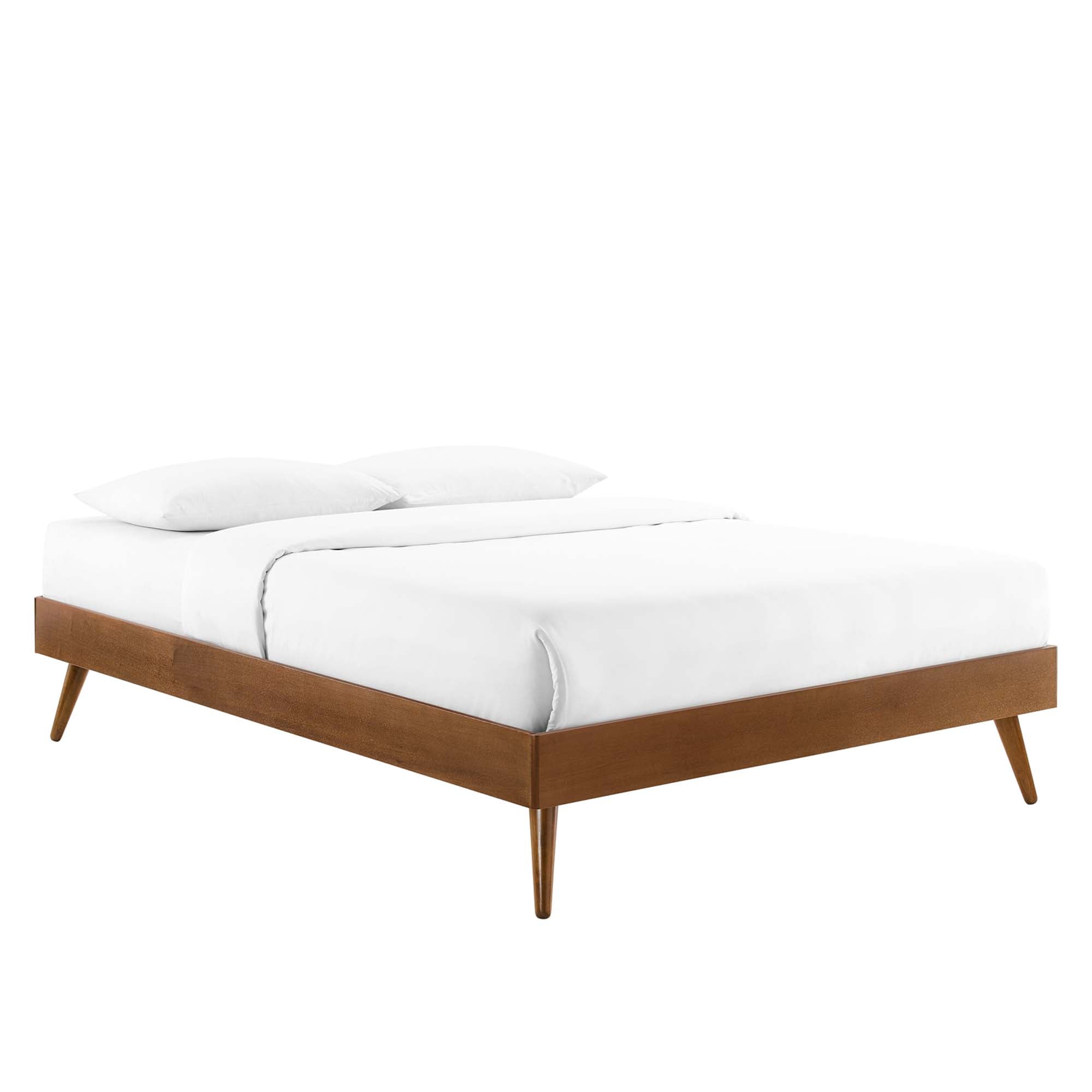 Margo Walnut Full Wood Platform Bed Frame