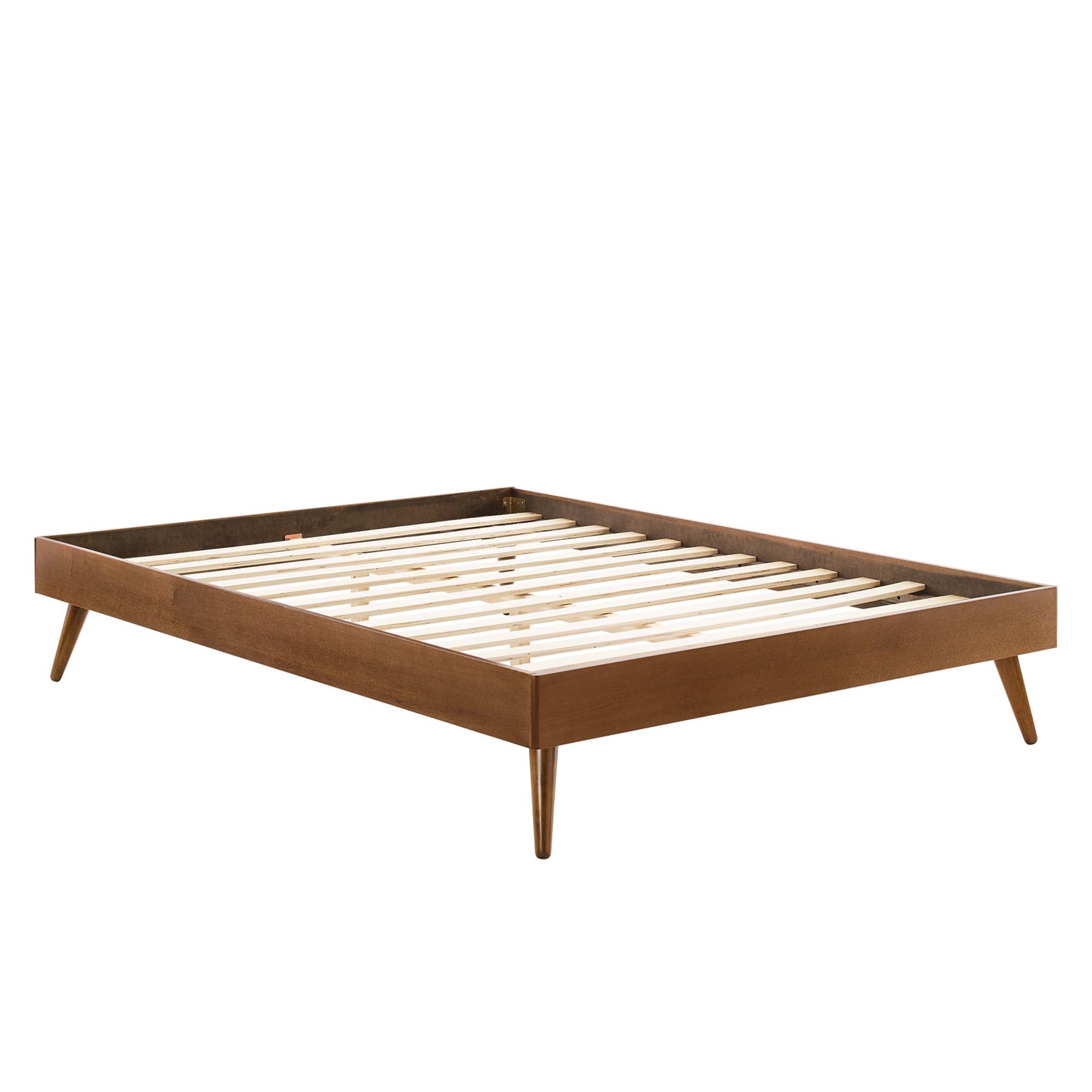 Margo Walnut King Wood Platform Bed Frame