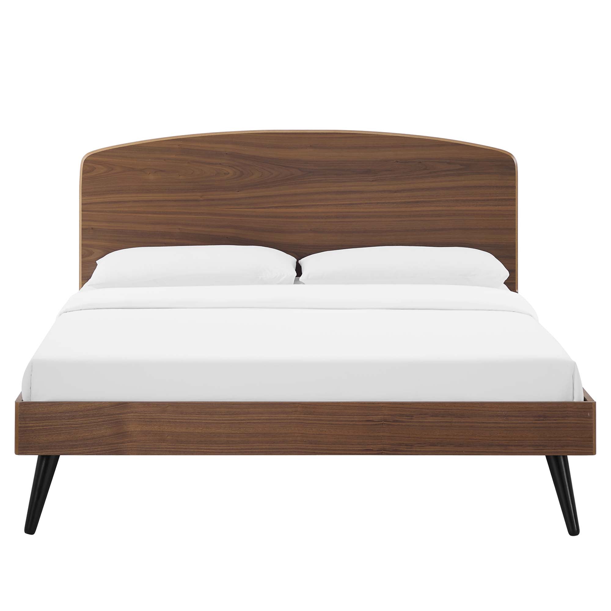 Bronwen Walnut Full Wood Platform Bed