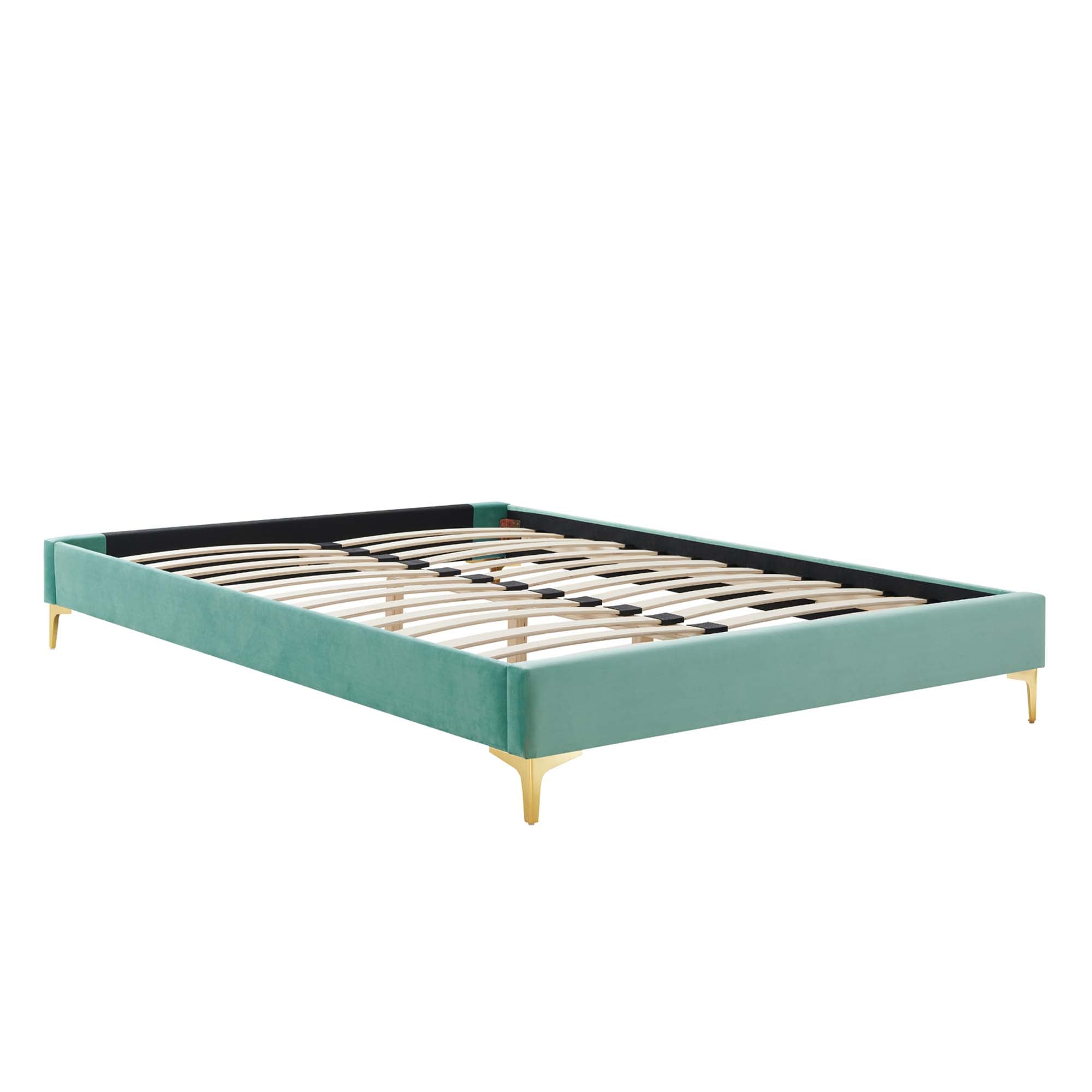 Sutton Performance Velvet King Bed Frame, Mint