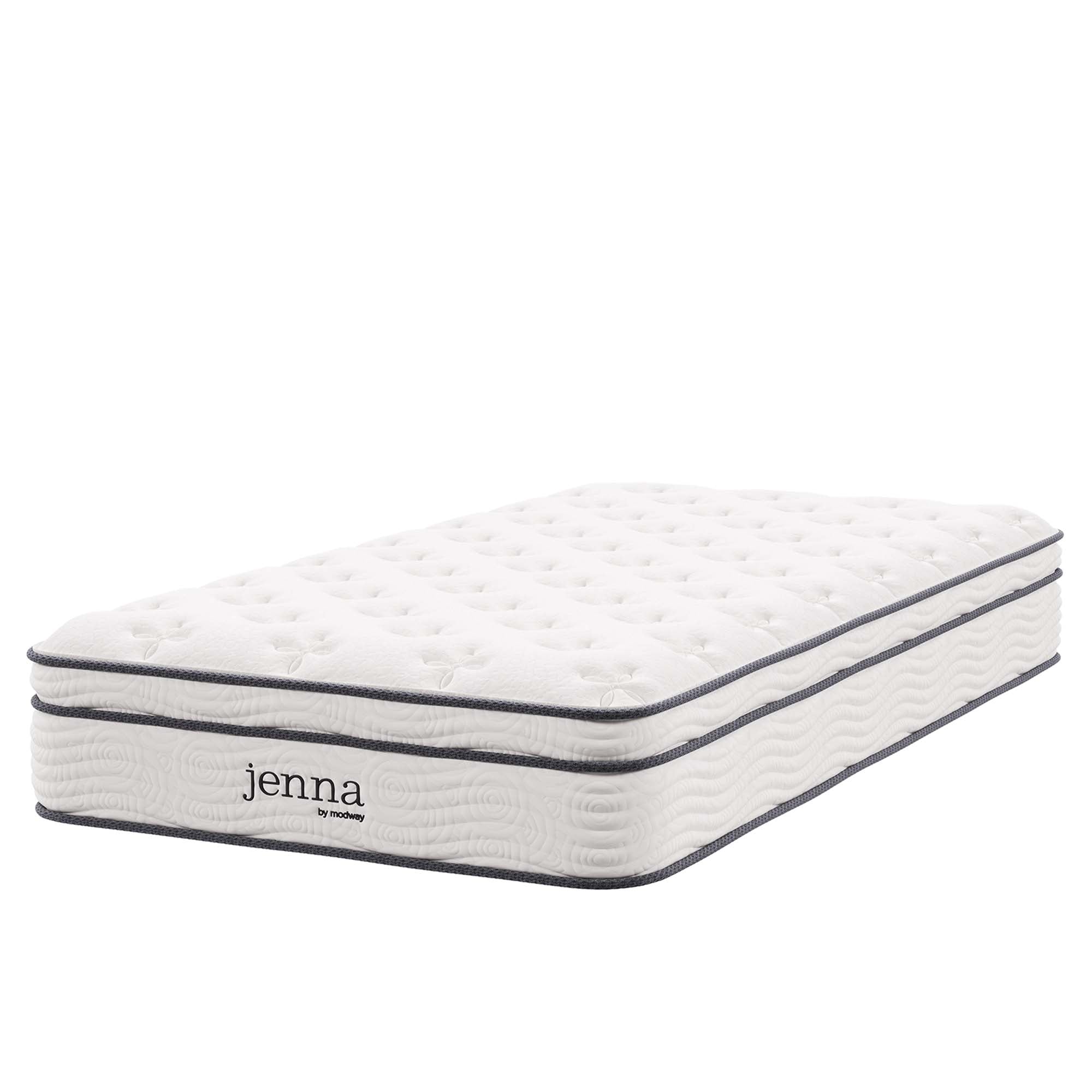 Jenna 10" Innerspring and Foam Twin XL Mattress, White