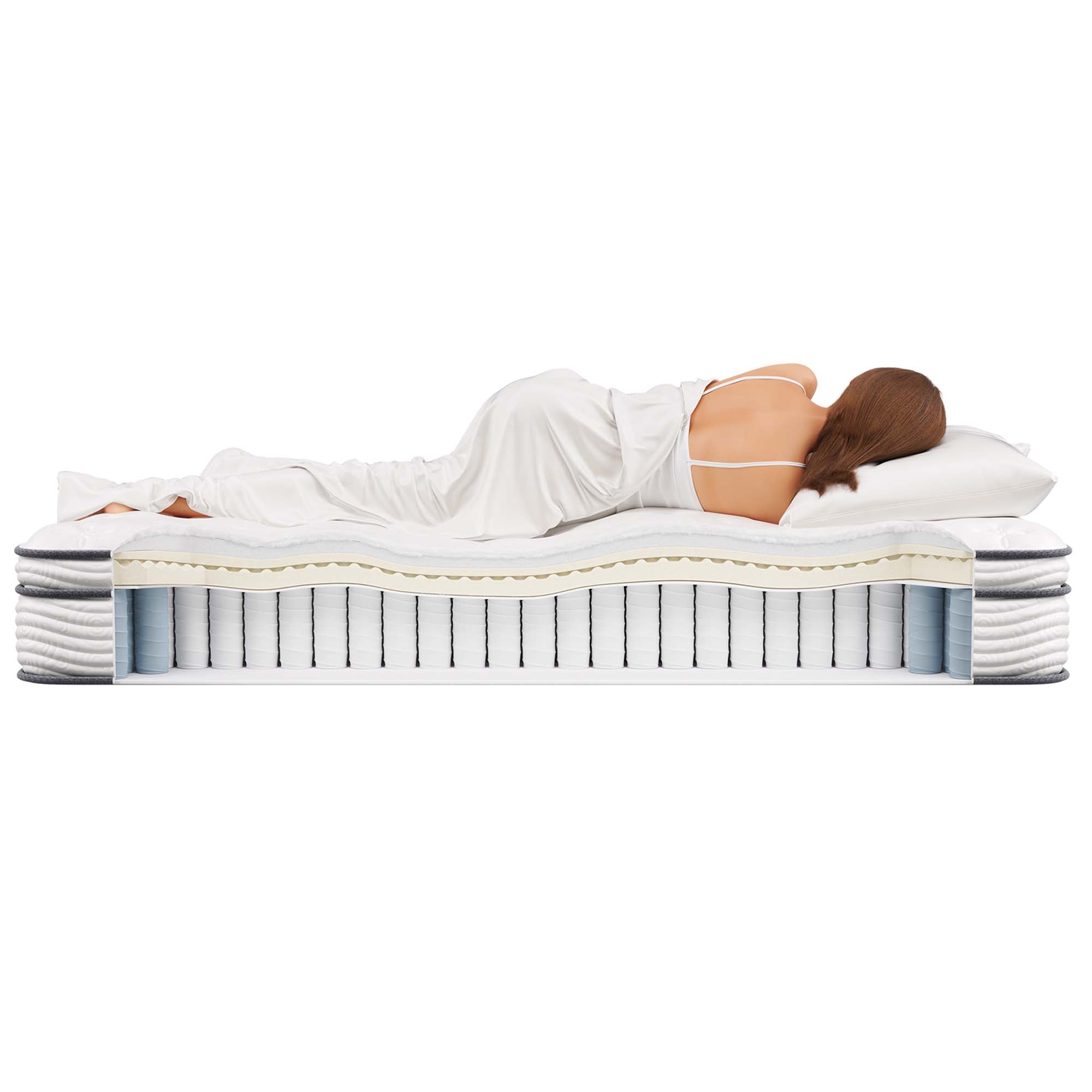 Jenna 10" Innerspring and Foam Twin XL Mattress, White