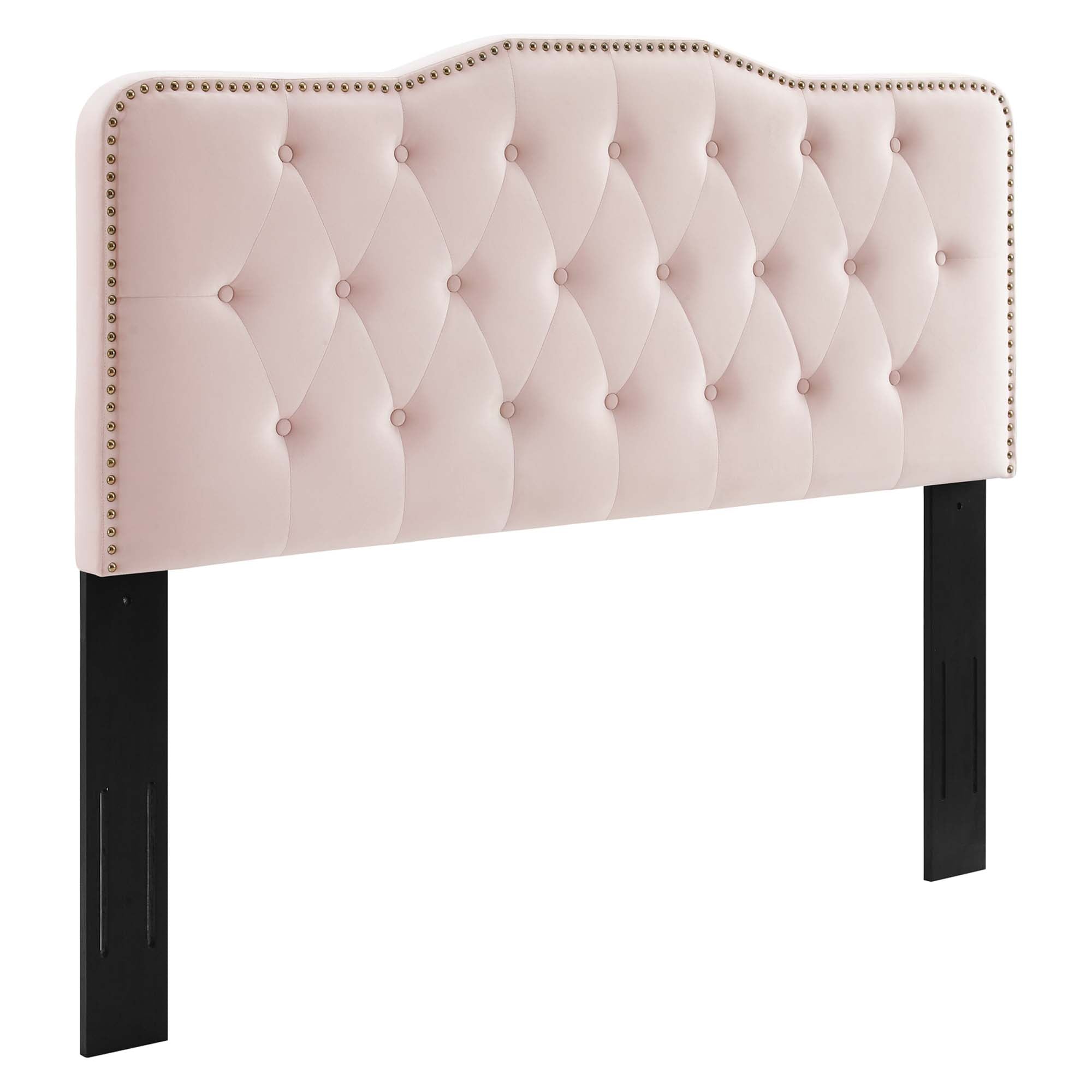 Sophia Tufted Performance Velvet Full/Queen Headboard, Pink
