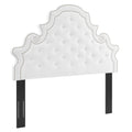 Diana Tufted Performance Velvet Twin Headboard, White