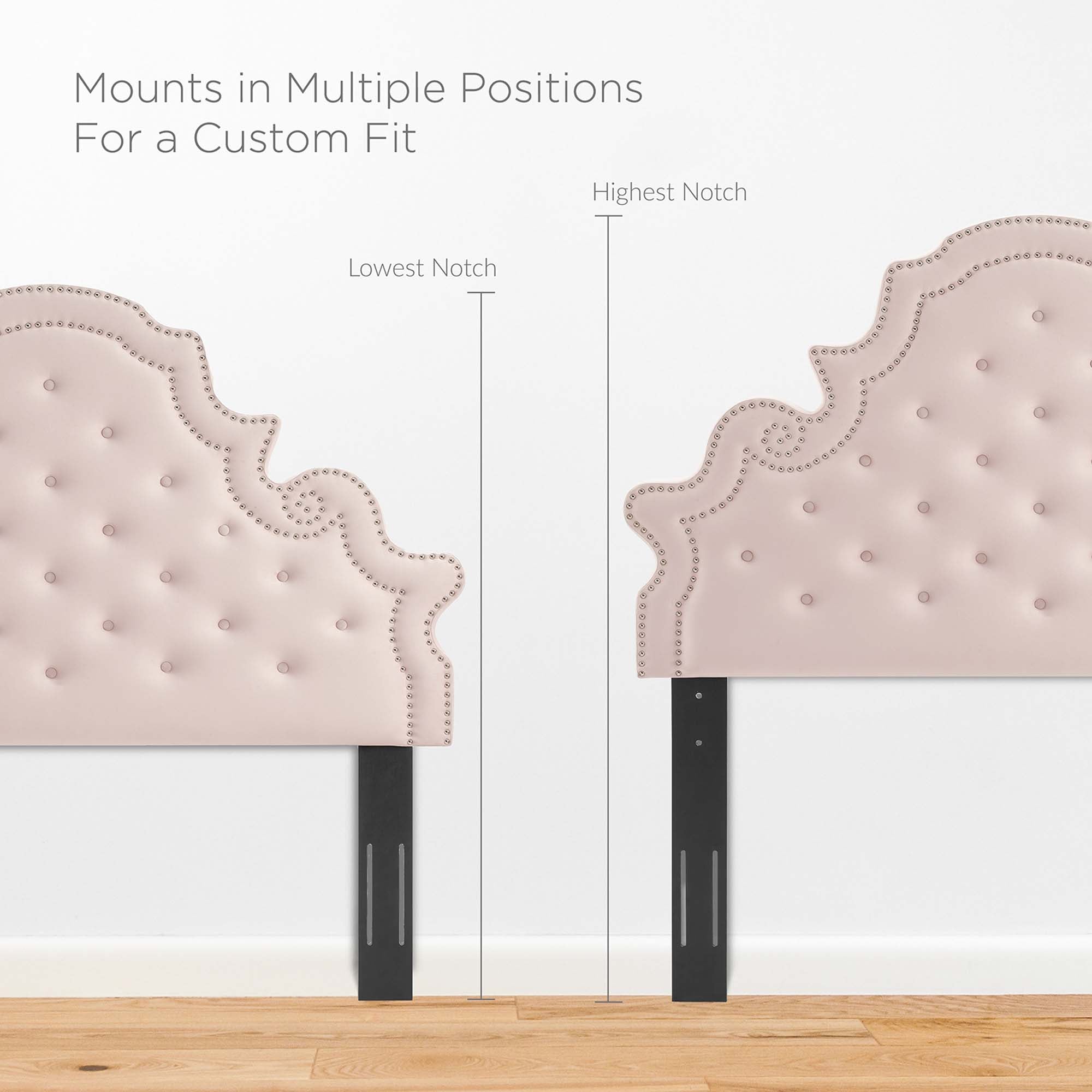 Diana Tufted Performance Velvet Full/Queen Headboard, Pink