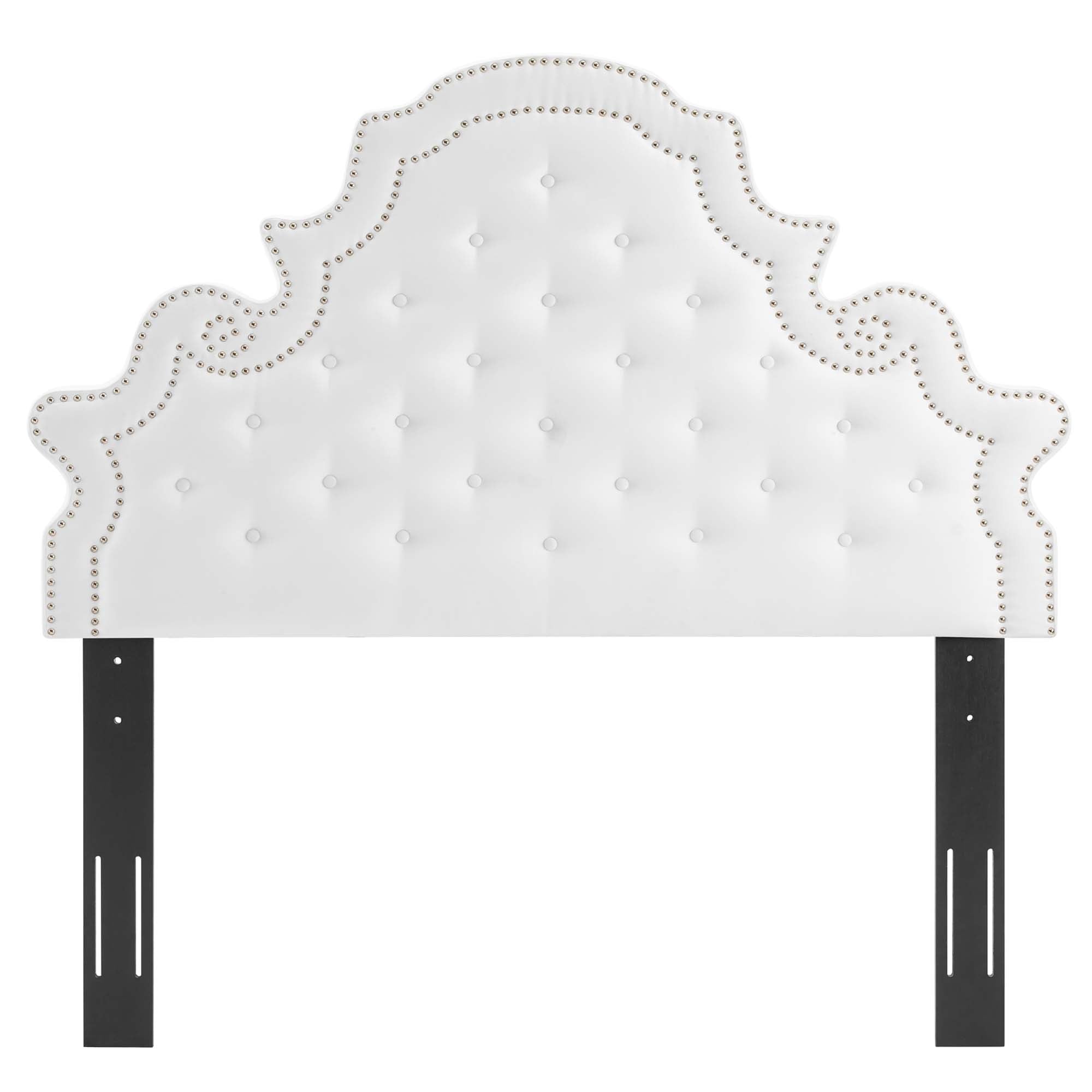 Diana Tufted Performance Velvet Full/Queen Headboard, White