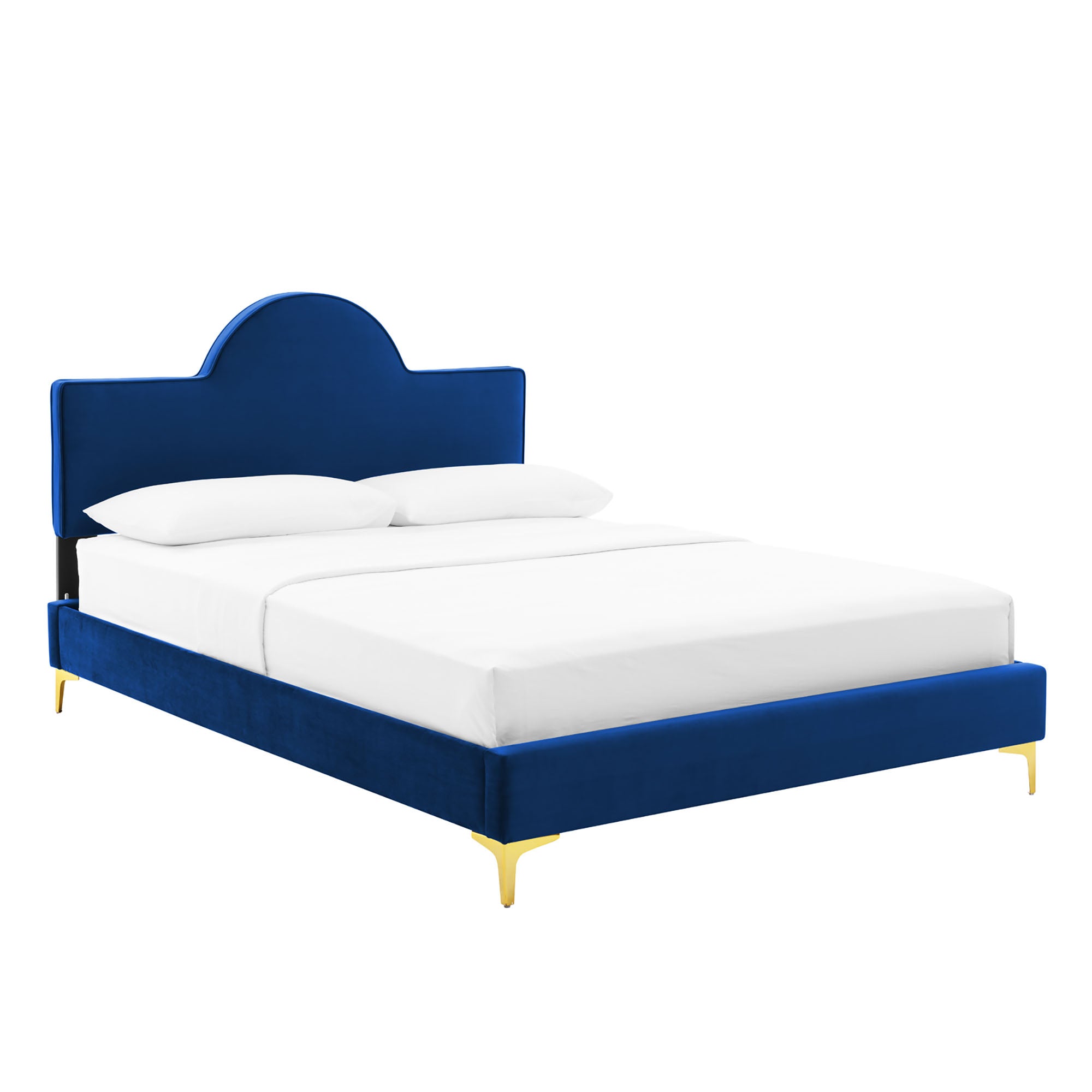 Sunny Teal Performance Velvet Queen Bed