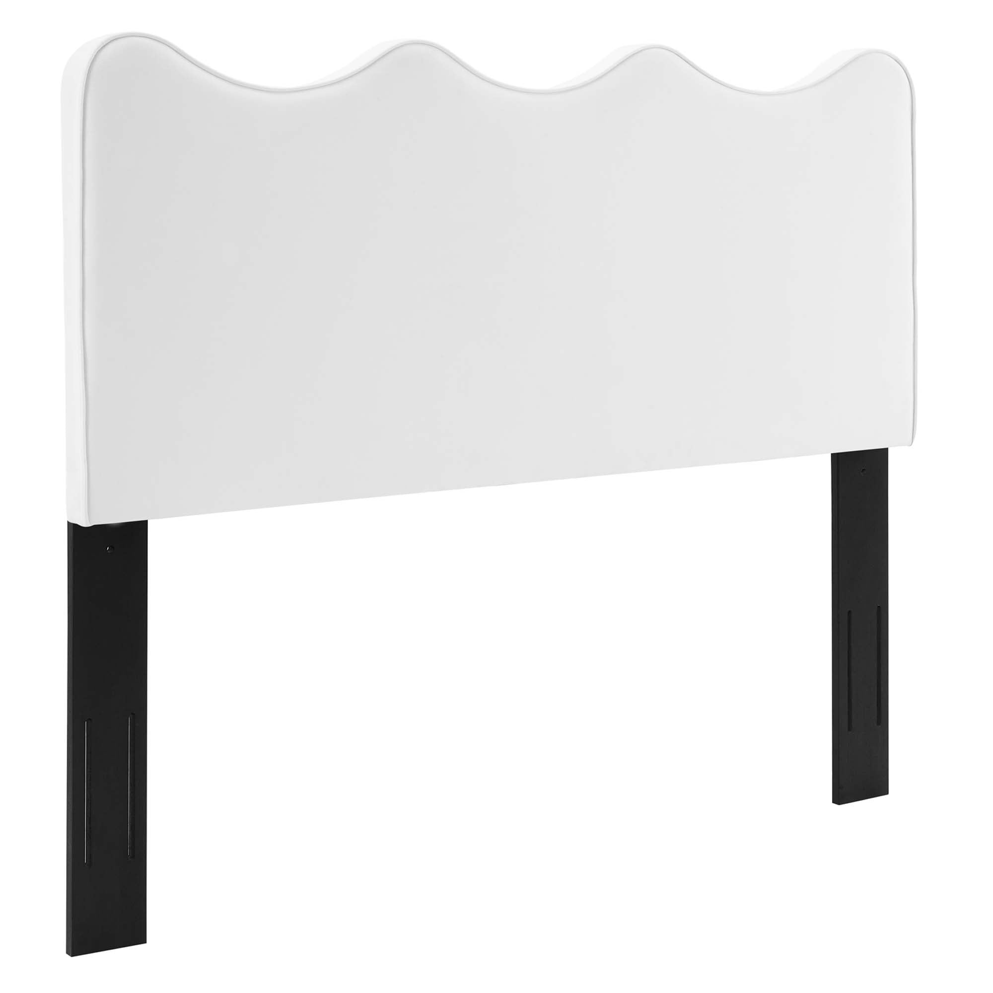Athena Performance Velvet Twin Headboard, White