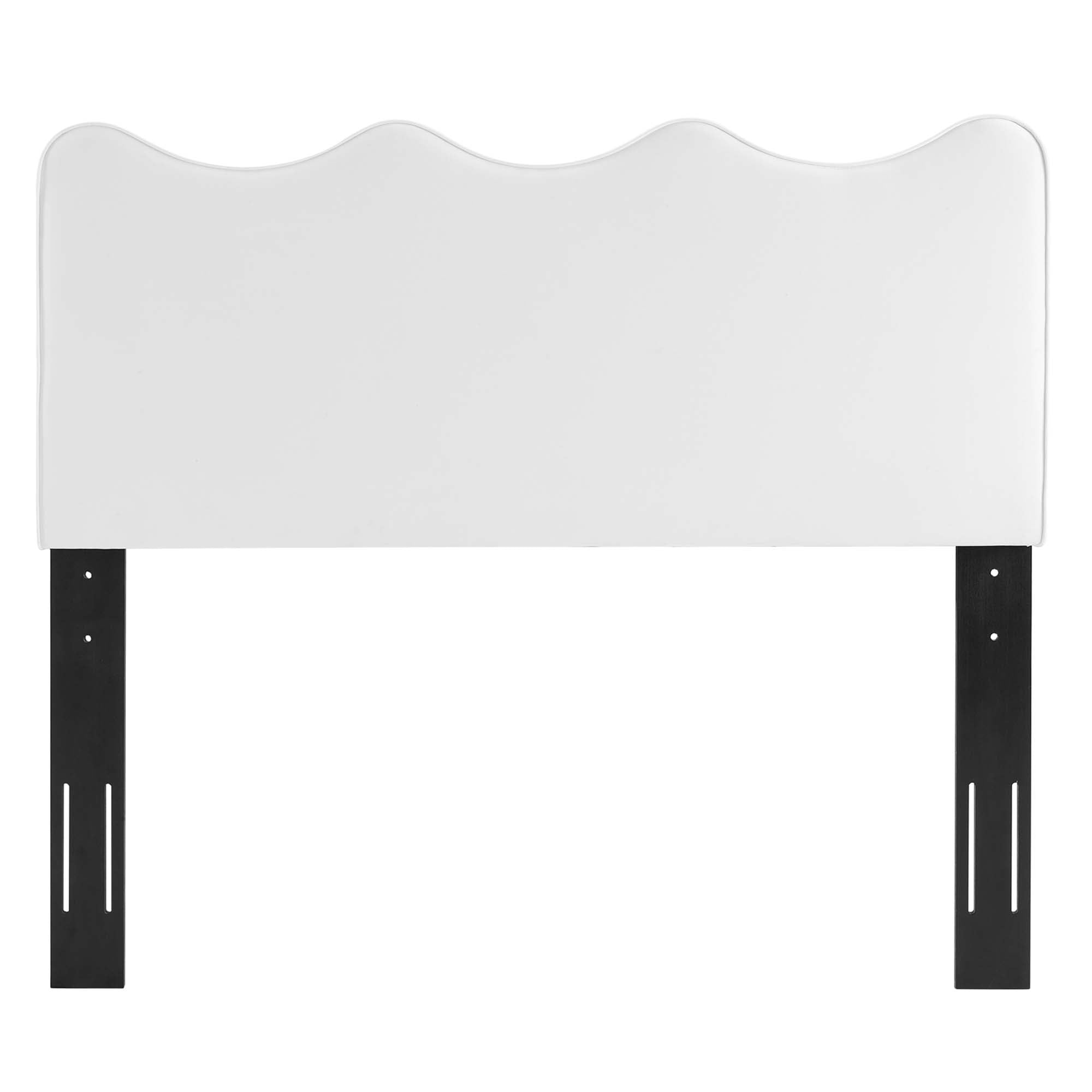 Athena Performance Velvet Twin Headboard, White
