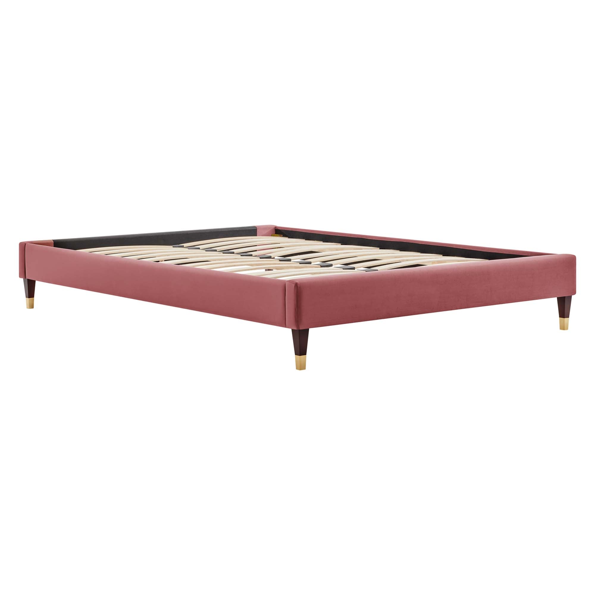 Adelaide Dusty Performance Velvet Queen Platform Bed