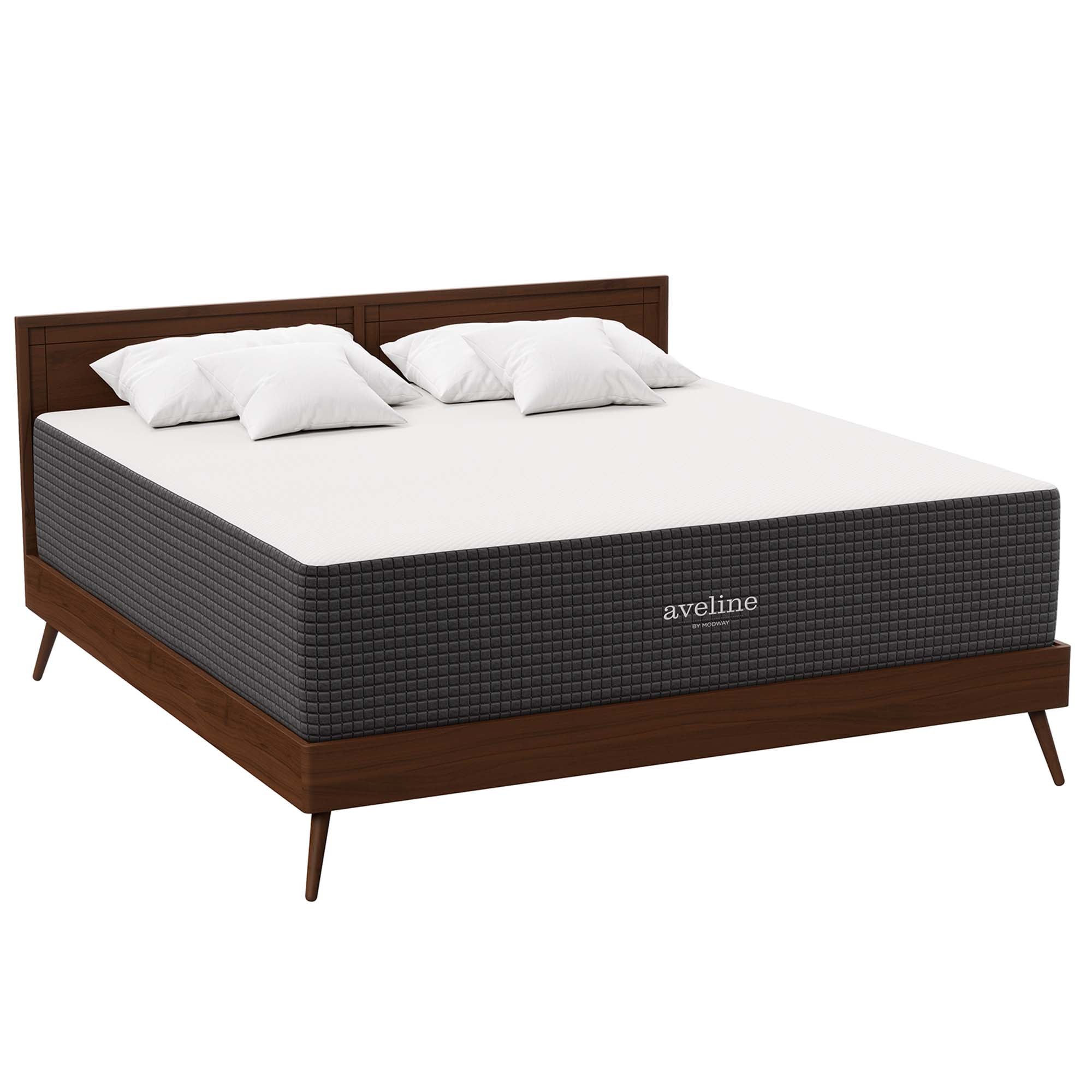 Aveline 16" Memory Foam King Mattress, White