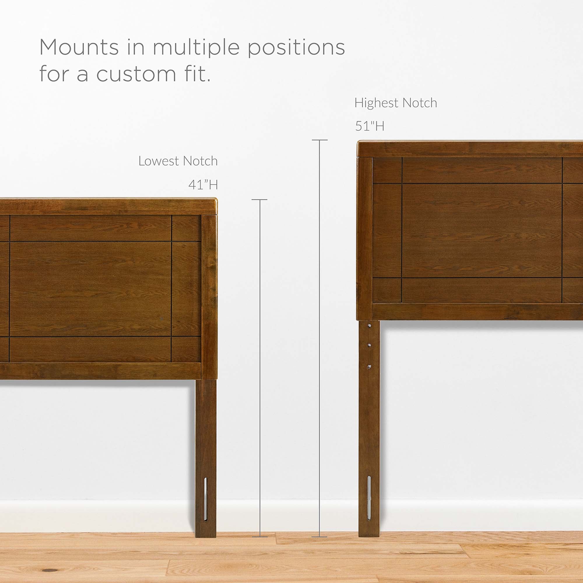 Marlee Wood King Platform Bed With Splayed Legs, Walnut