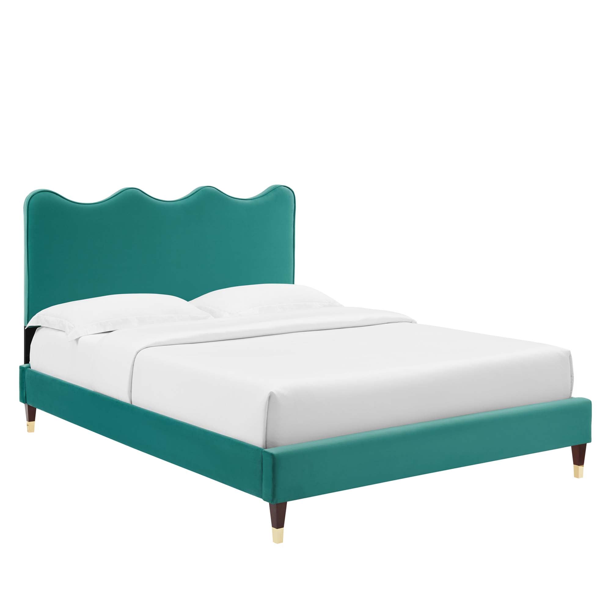 Current White Performance Velvet King Platform Bed