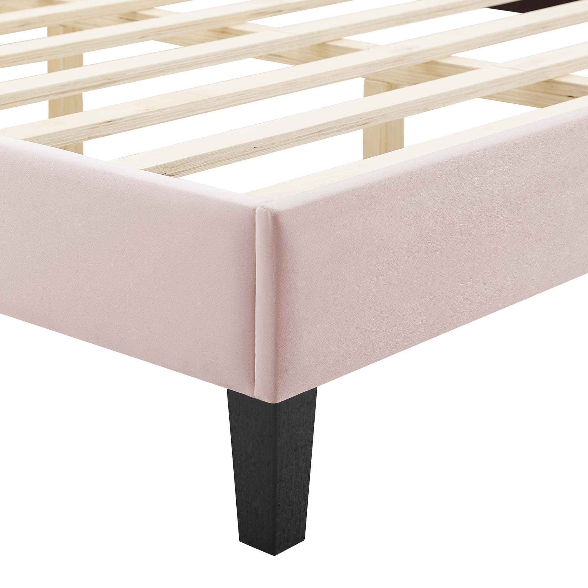 Gwyneth Pink Tufted Performance Velvet Twin Platform Bed