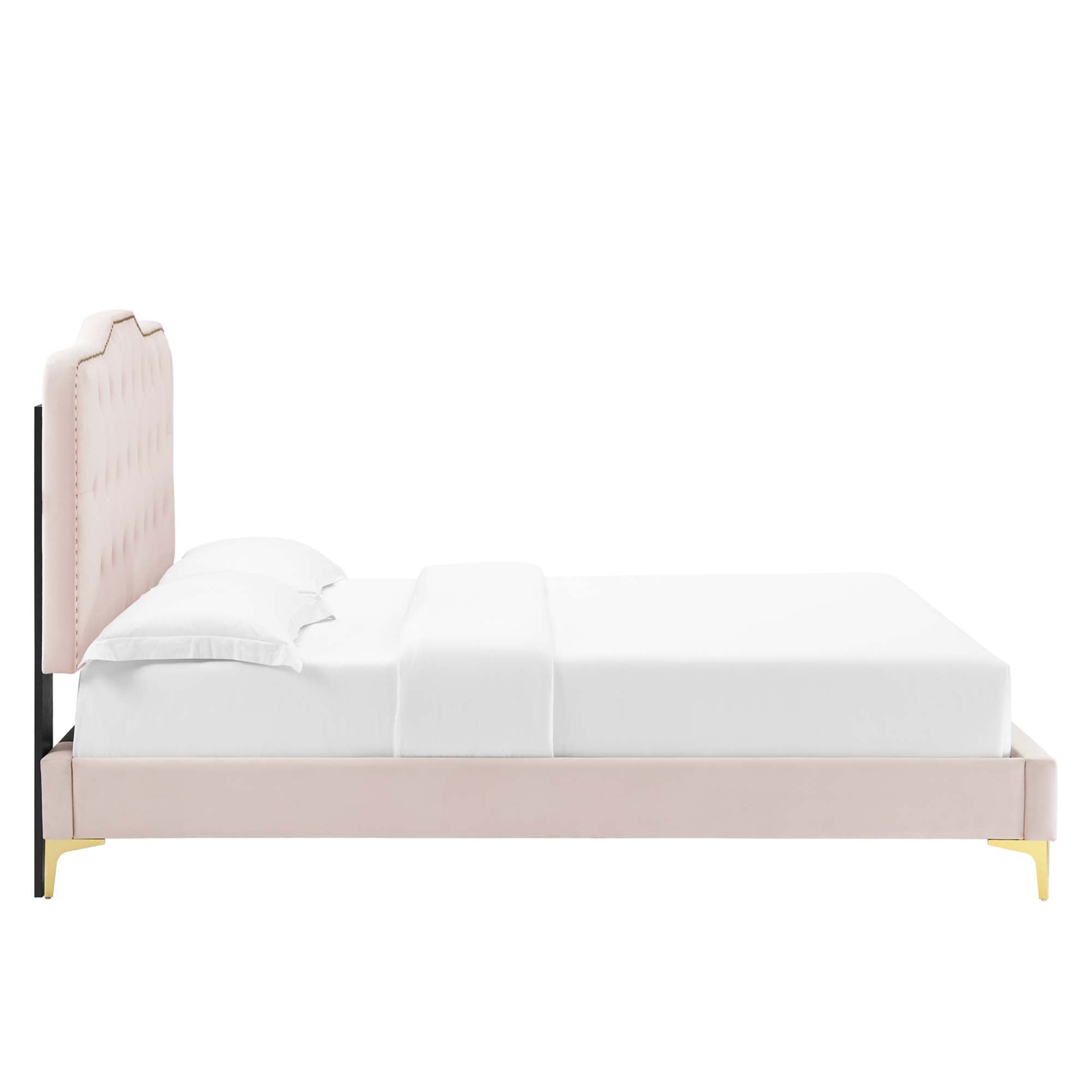 Amber Pink King Platform Bed